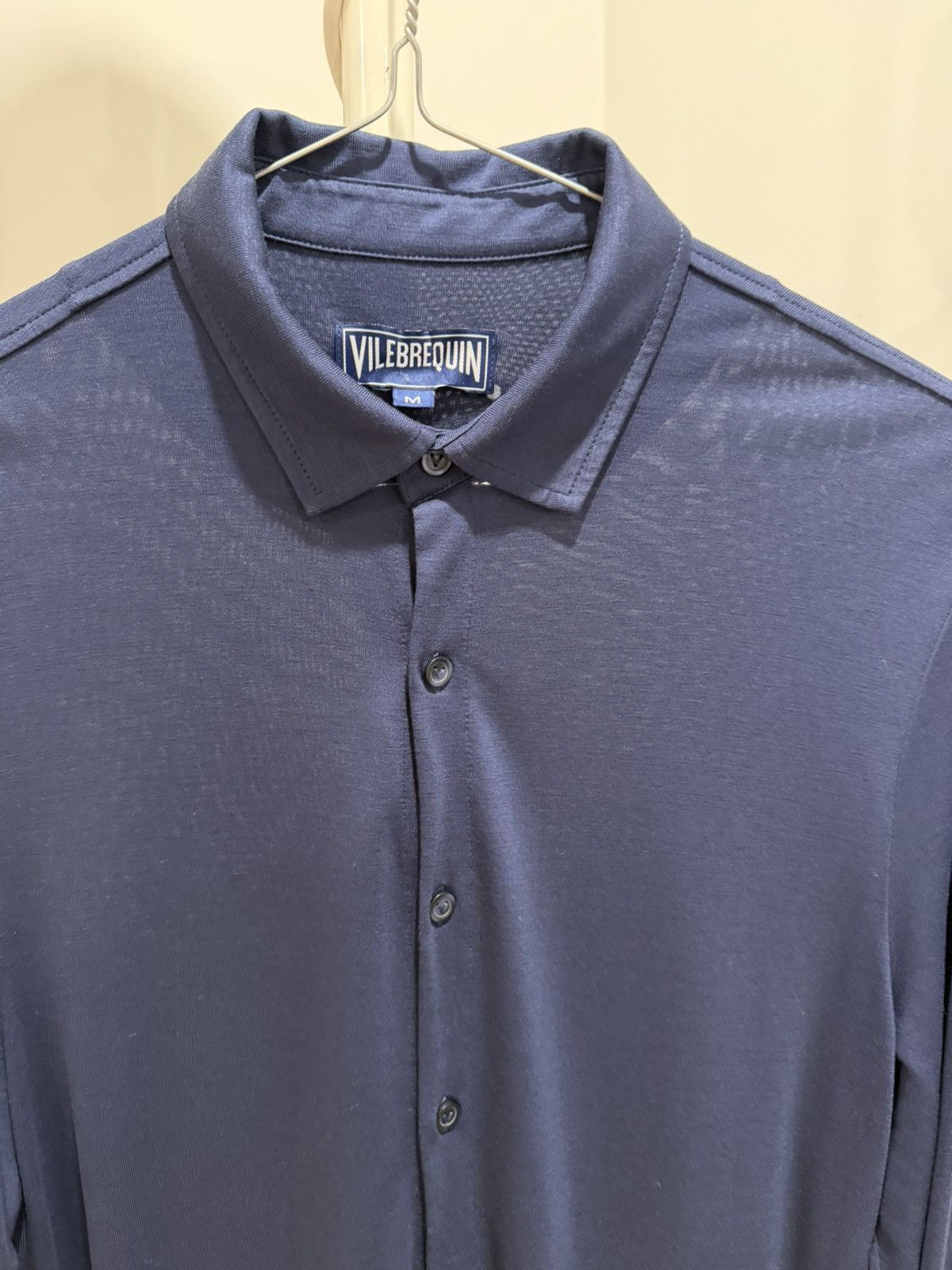 Vilebrequin Summer Stretch Navy Button-up Button-down Size US M / EU 48-50 / 2 - 2 Thumbnail