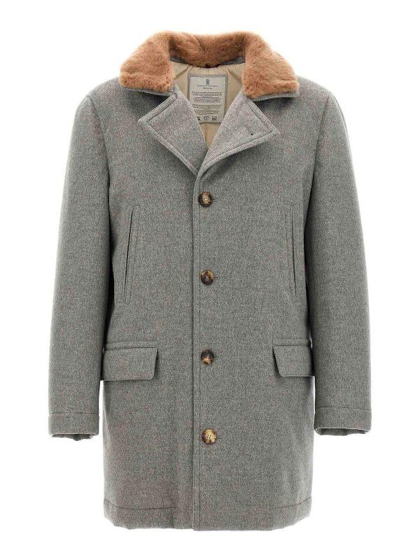 Brunello Cucinelli o1w1db10226 Cashmere Jacket in Grey Size US XL / EU 56 / 4 - 1 Thumbnail