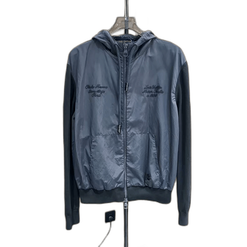 Louis Vuitton Louis Vuitton Black Embroidered Nylon Windbreaker Jacket Size US M / EU 48-50 / 2 - 1 Thumbnail