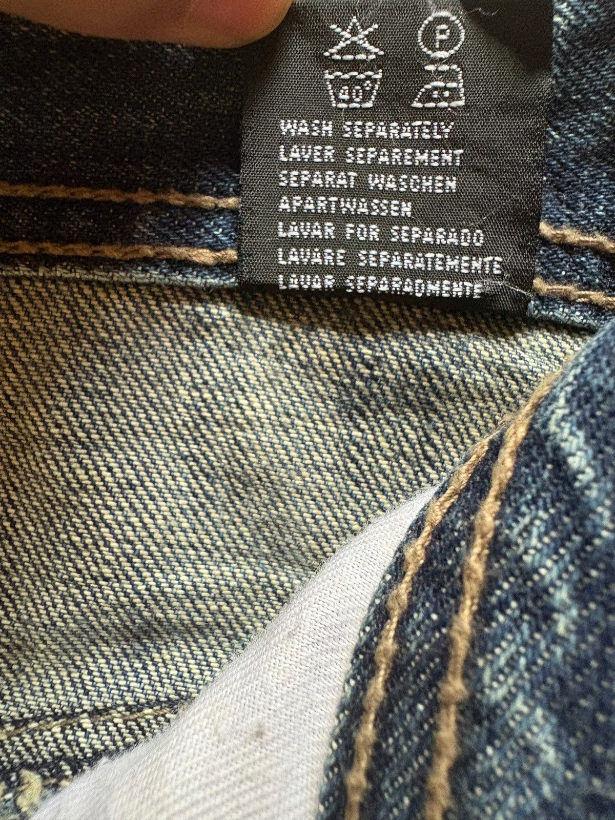 Tribal Streetwear Vintage Japanese Brand Tribal Mud Wash Distress Baggy Jeans Size US 32 / EU 48 - 11 Thumbnail
