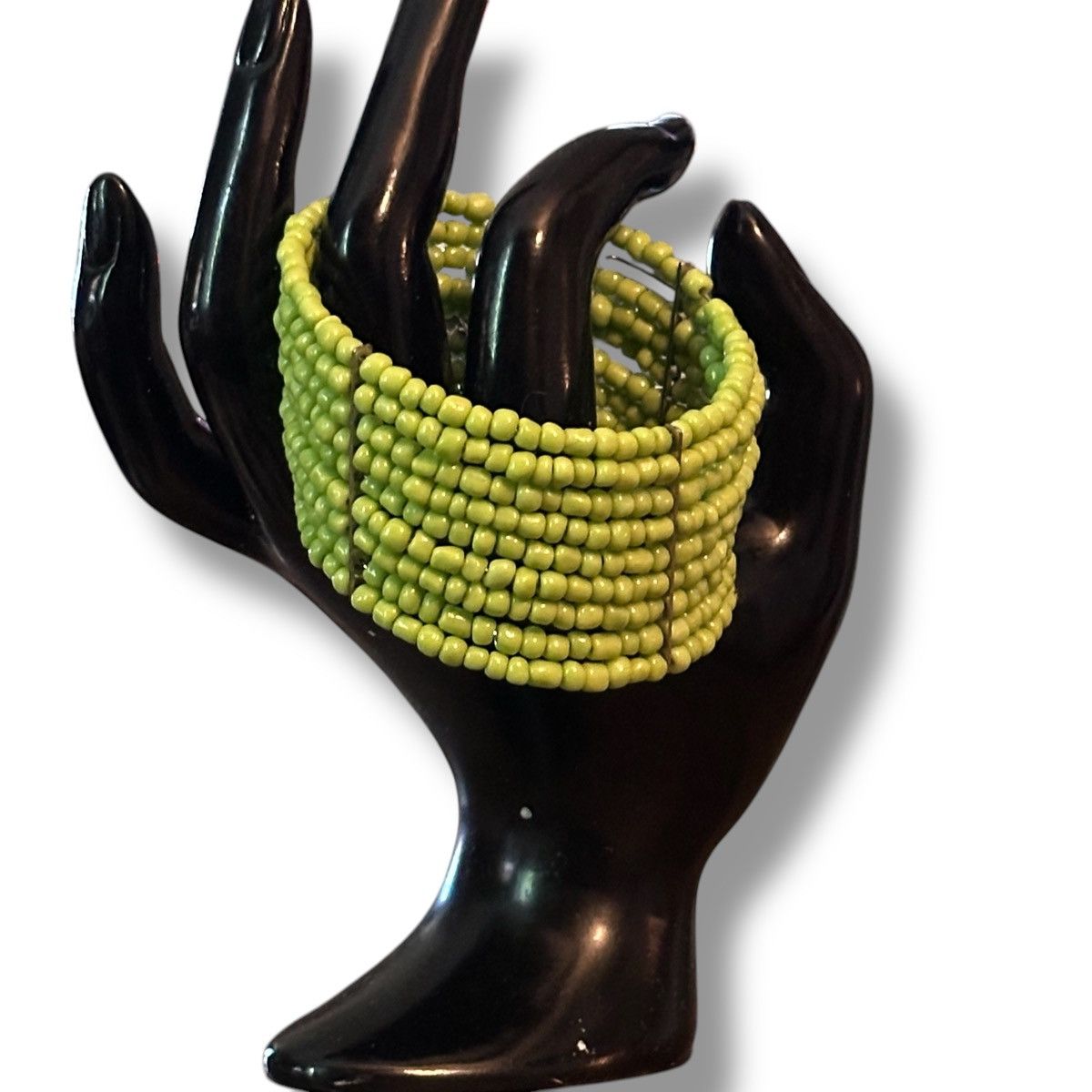 Other Lime green wide bead cuff bracelet Size ONE SIZE - 2 Thumbnail