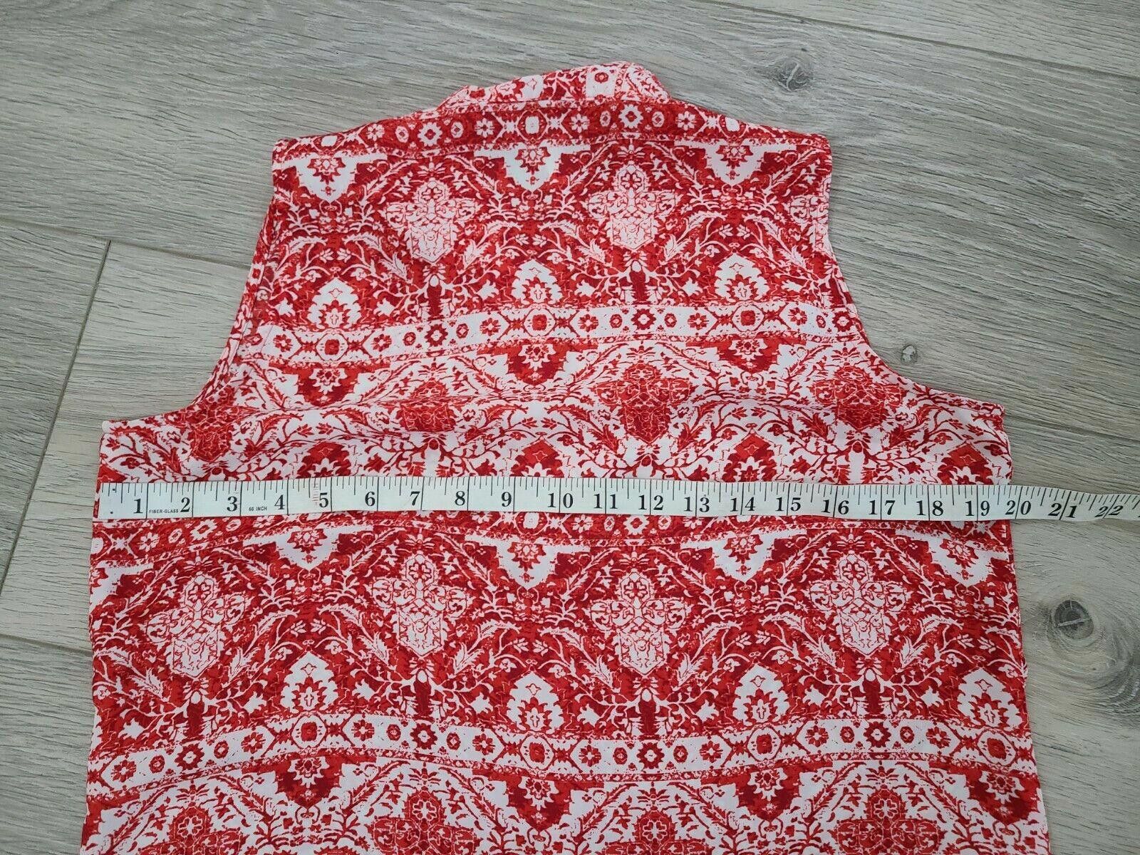 Designer Laundry By Shelli Segal Tank Top Small Blouse Red Sleeveless Size S / US 4 / IT 40 - 4 Thumbnail