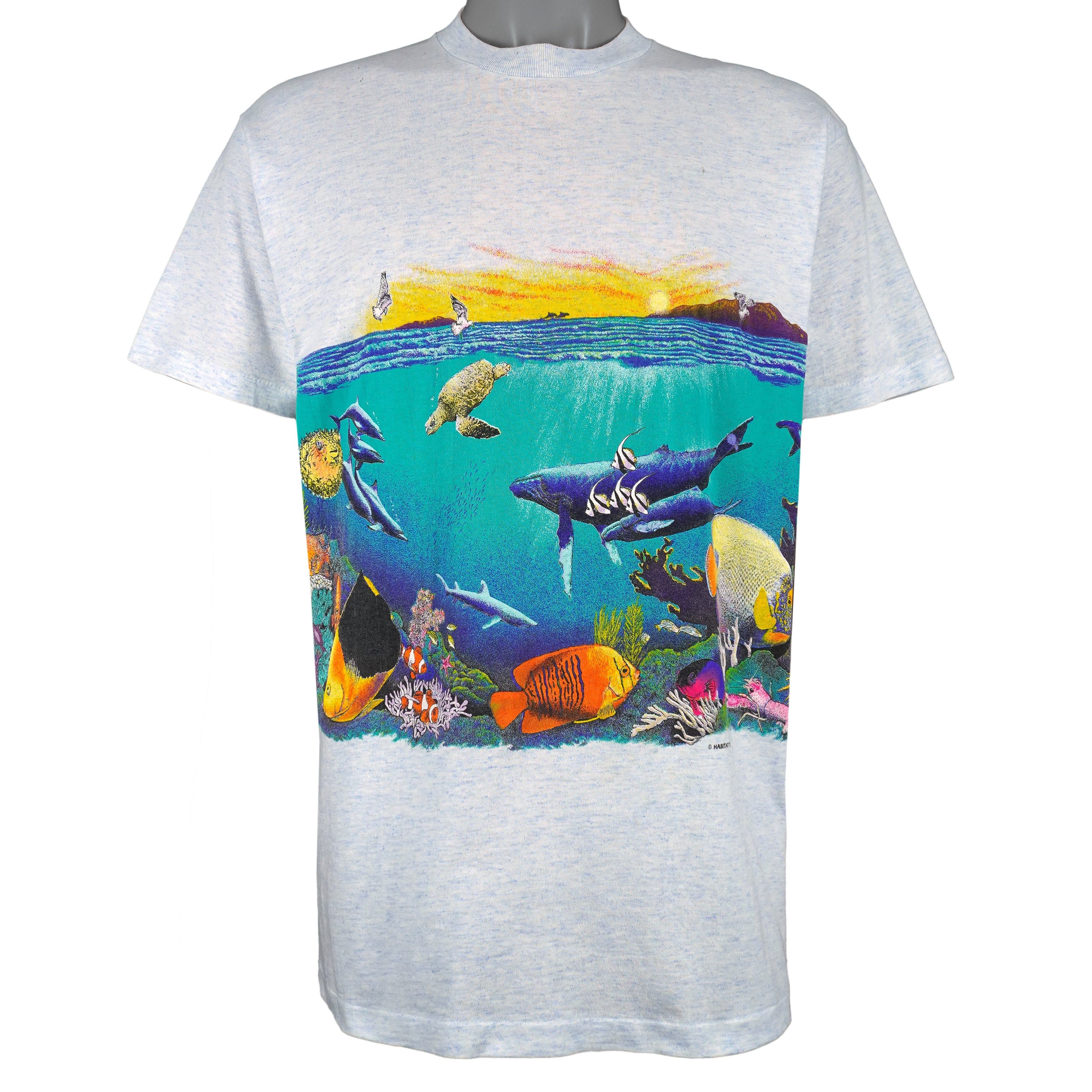 Signal Sport Habitat - SeaWorld Animals Print T-Shirt 1992 Size US L / EU 52-54 / 3 - 1 Thumbnail