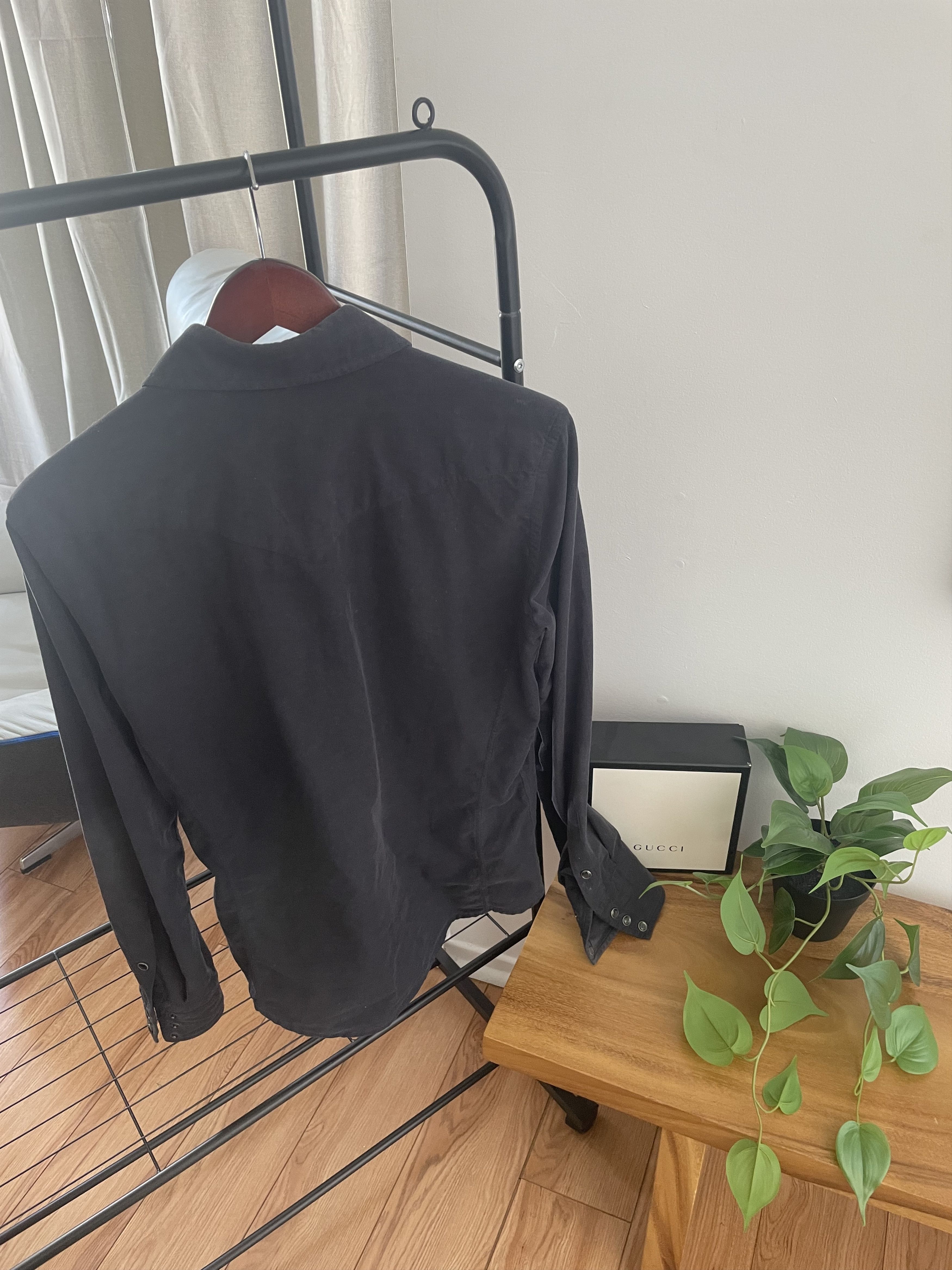 Tom Ford Tom Ford Velour Western shirt Navy blue size medium Size M / US 6-8 / IT 42-44 - 4 Thumbnail