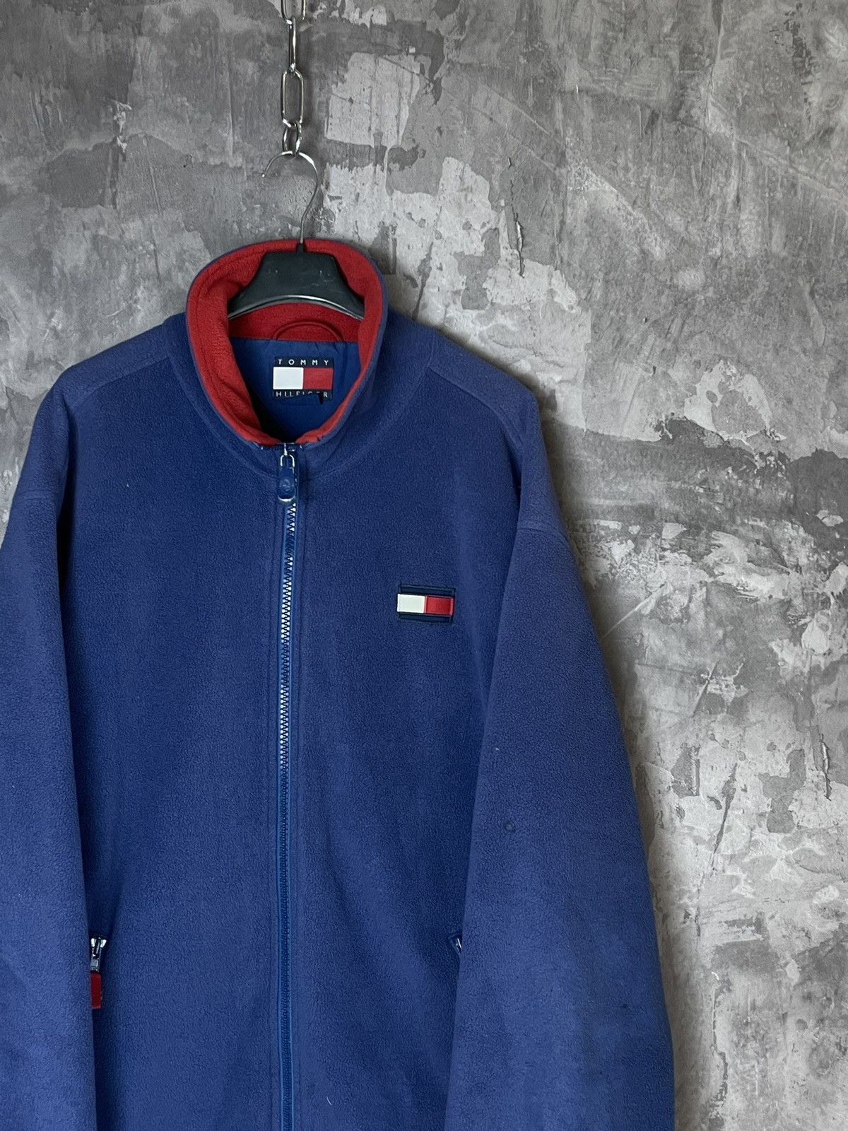Tommy Hilfiger GRAIL🌟 Vintage Tommy Hilfiger big logo Jacket Fleece Size US L / EU 52-54 / 3 - 11 Thumbnail