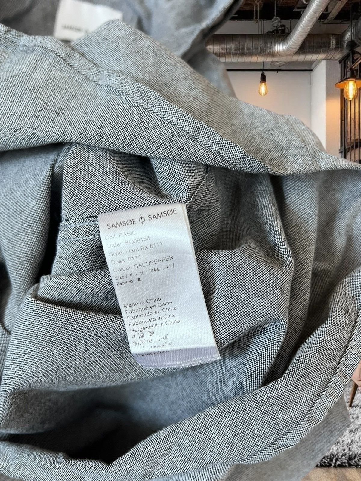 Samsoe Samsoe Samsoe Samsoe Liam BX grey shirt size S Size US S / EU 44-46 / 1 - 6 Thumbnail