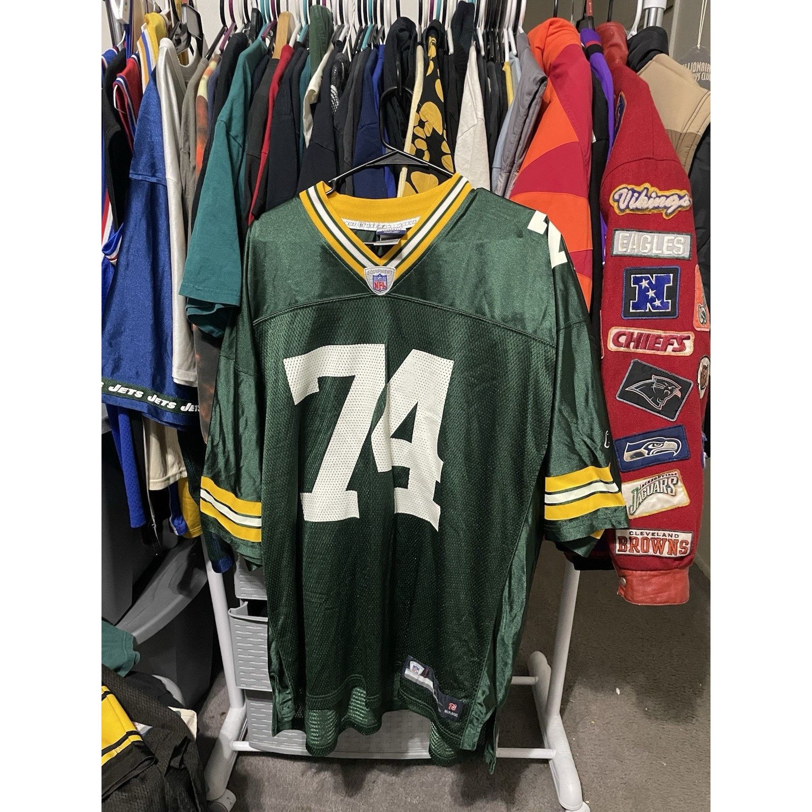 Reebok Size 2XL-VTG Aaron Kampman Reebok Green Bay Packers #74 jers Size US XXL / EU 58 / 5 - 1 Thumbnail
