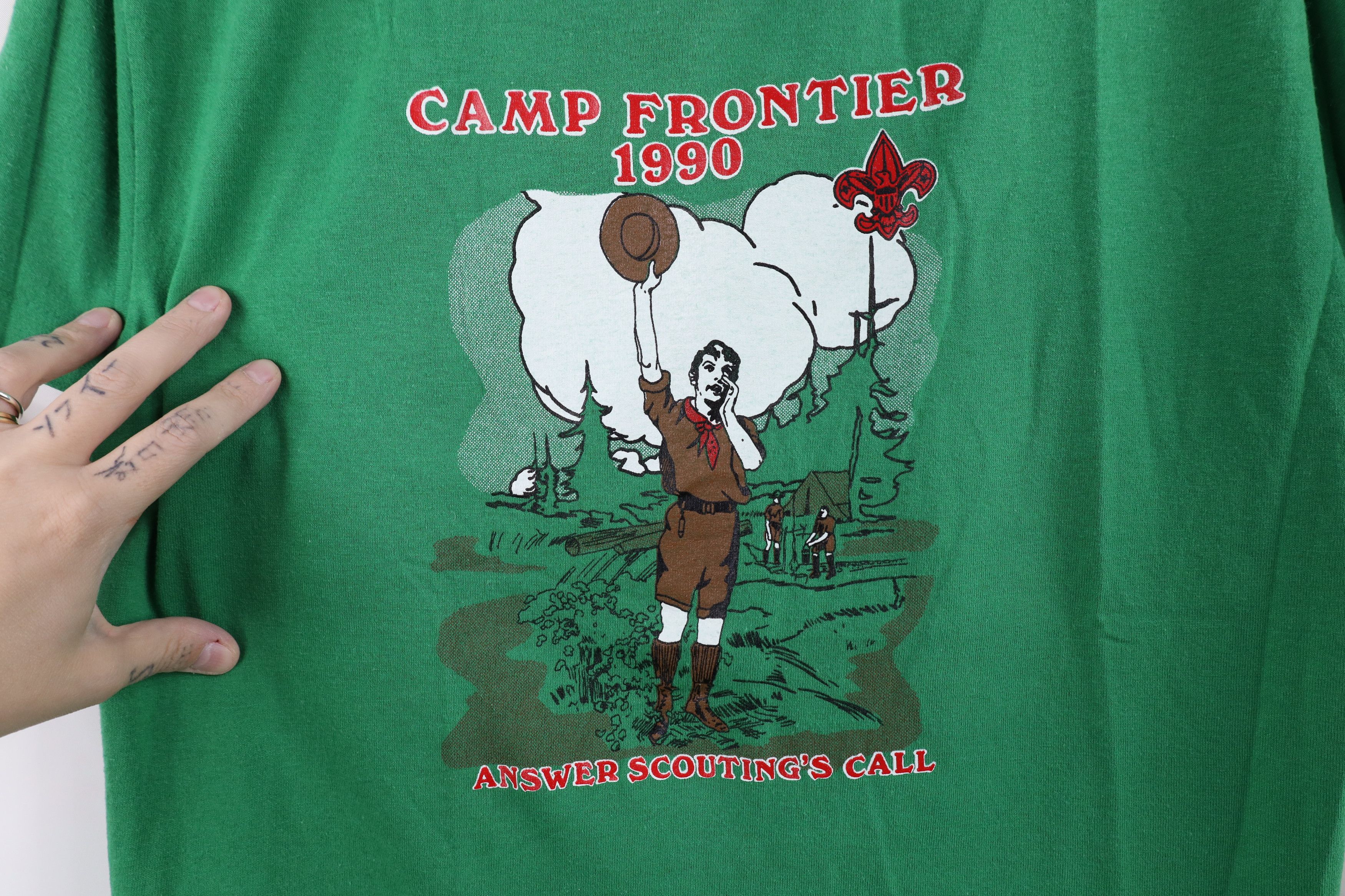 Vintage Vintage 90s Boy Scouts of America Scouting Call T-Shirt USA Size US L / EU 52-54 / 3 - 6 Thumbnail