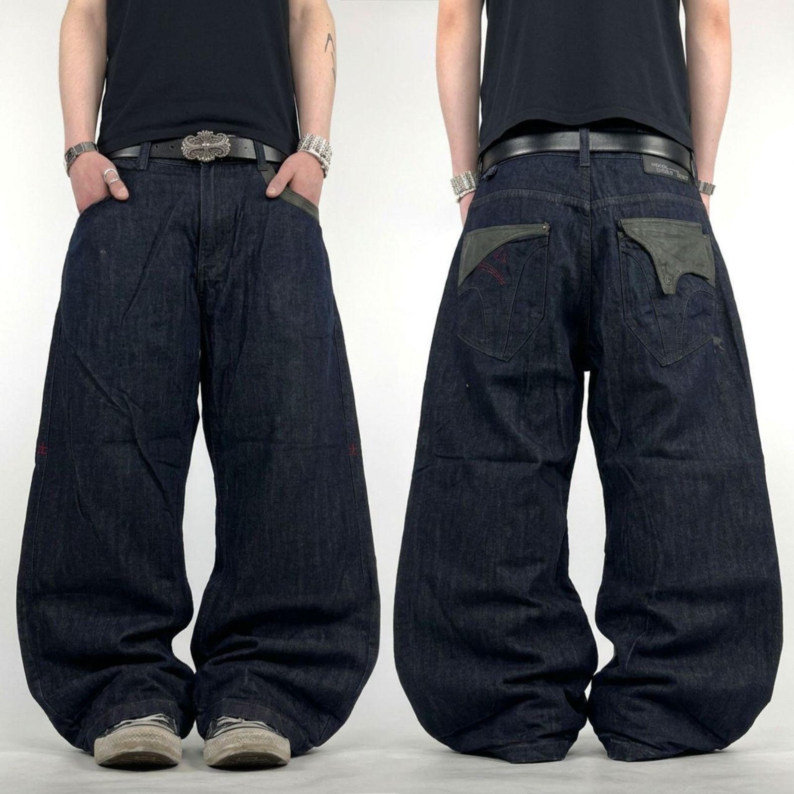 Japanese Brand × Vintage Crazy Vintage Y2K/2000s Grunge Faded Dark