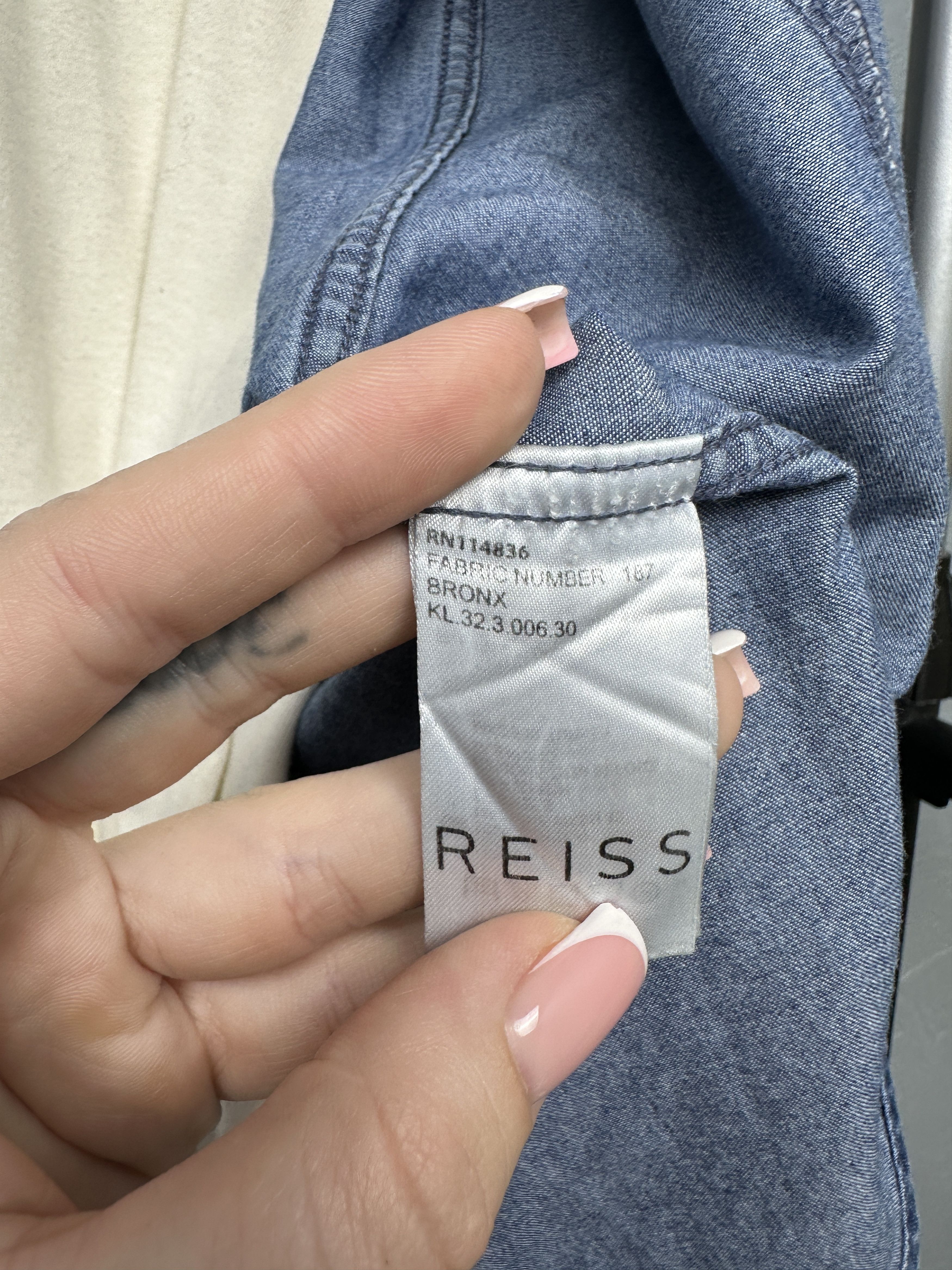 Reiss Reiss Mens Denim Long Sleeve Shirt Jeans Size US M / EU 48-50 / 2 - 5 Thumbnail