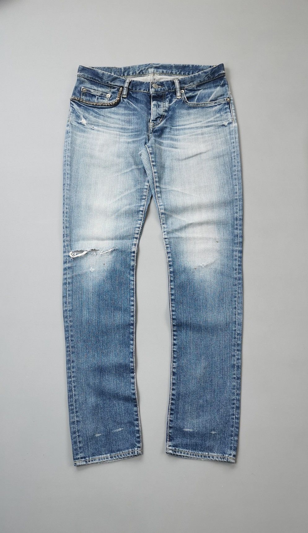 Hysteric Glamour Studded Distressed Denim Jeans Women