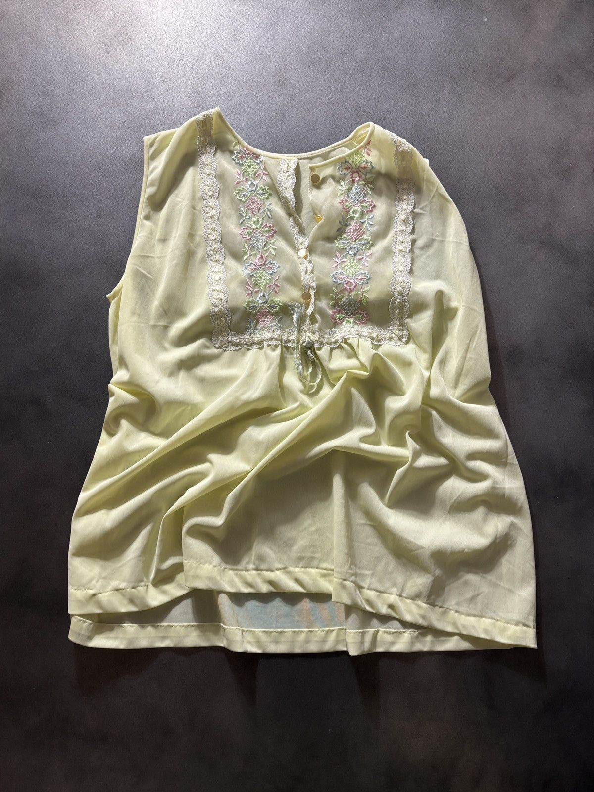 Vintage 1970s Vintage Gilead Slip Dress Chiffon Camisole Chemise 70s Size M / US 6-8 / IT 42-44 - 11 Thumbnail