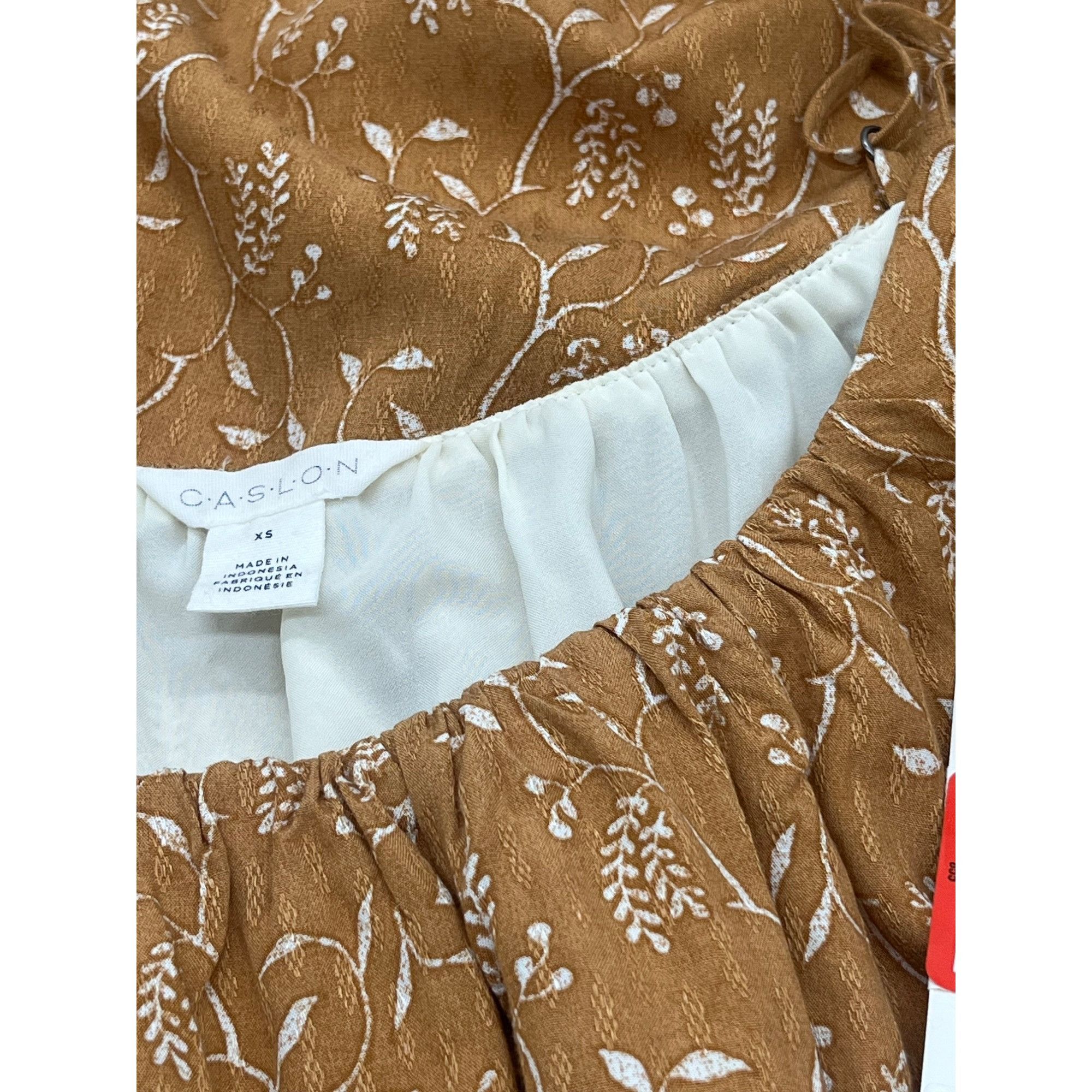Other Caslon Women’s Textured Midi Sundress, Bronze Yellow, XS Size XS / US 0-2 / IT 36-38 - 8 Thumbnail