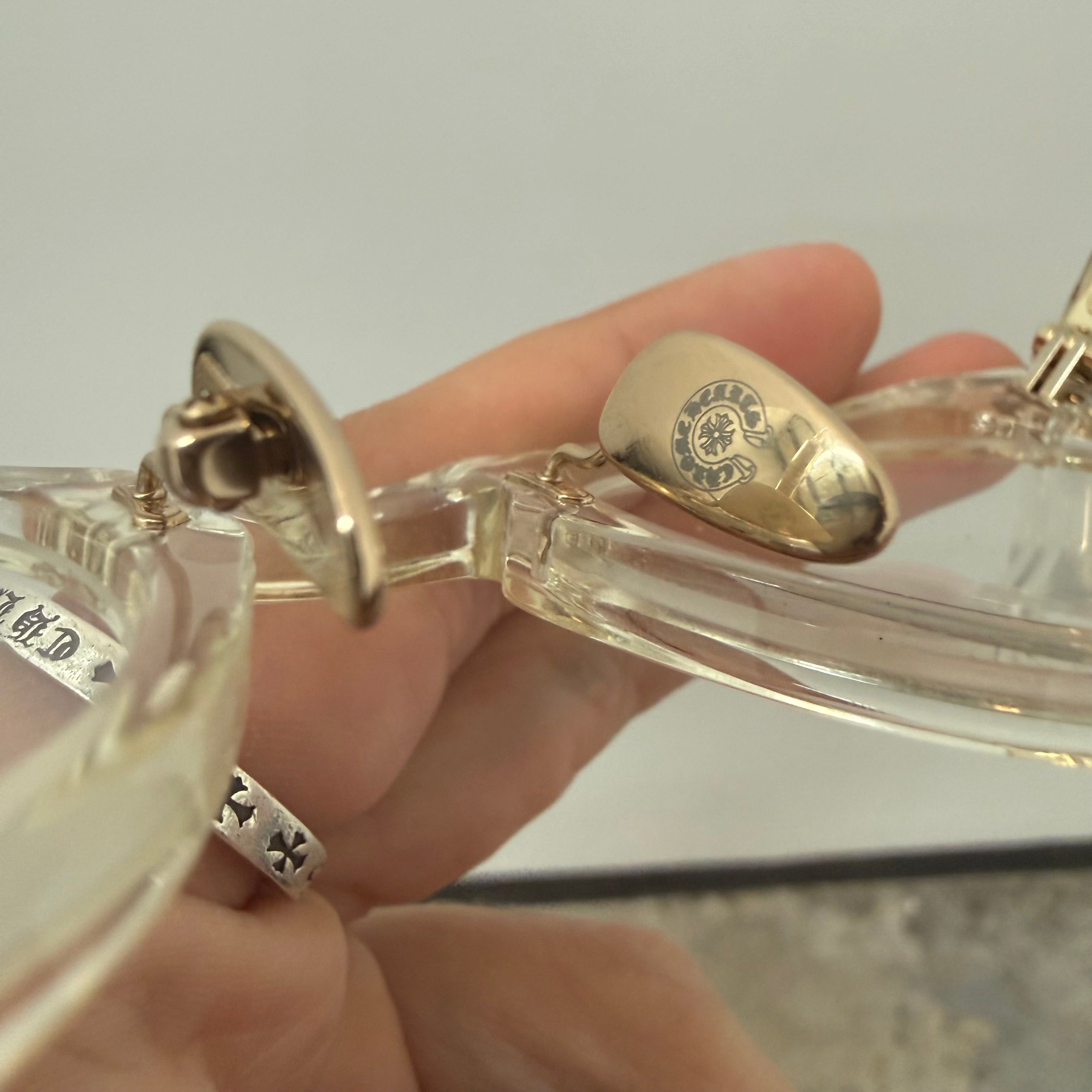 Chrome Hearts Chrome Hearts Dingalingalong Crystal Gold Glasses Size ONE SIZE - 5 Thumbnail