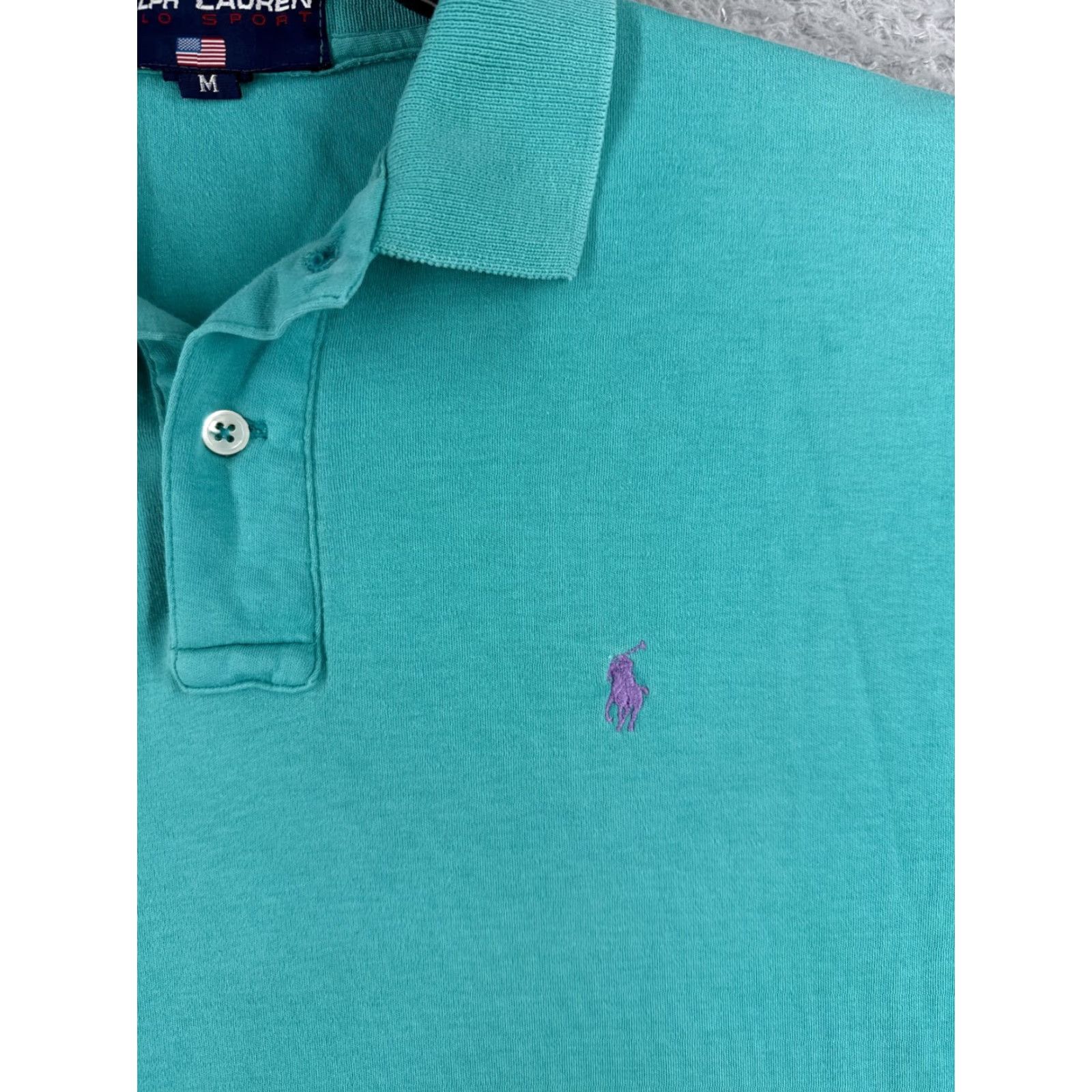 Ralph Lauren VINTAGE Ralph Lauren Polo Shirt Adult Medium Blue 100% Cotton Jersey Pony Size US M / EU 48-50 / 2 - 6 Thumbnail