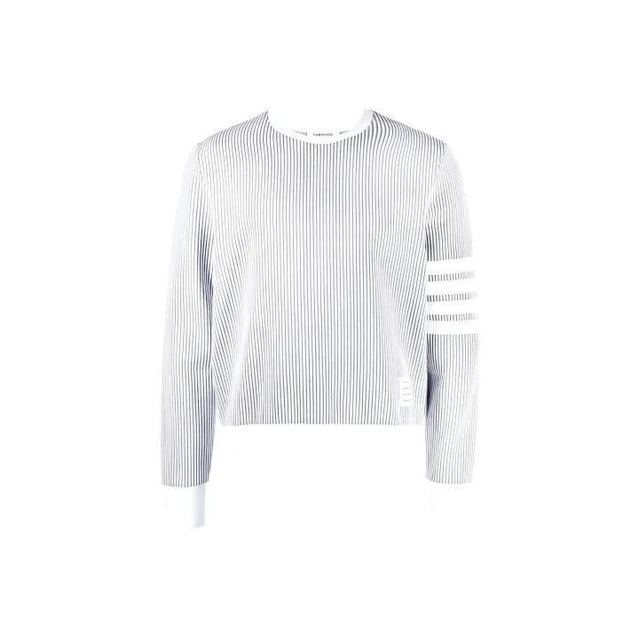 Thom Browne Thom Browne Classic Striped Crewneck Sweatshirt -2507 Size US M / EU 48-50 / 2 - 7 Thumbnail
