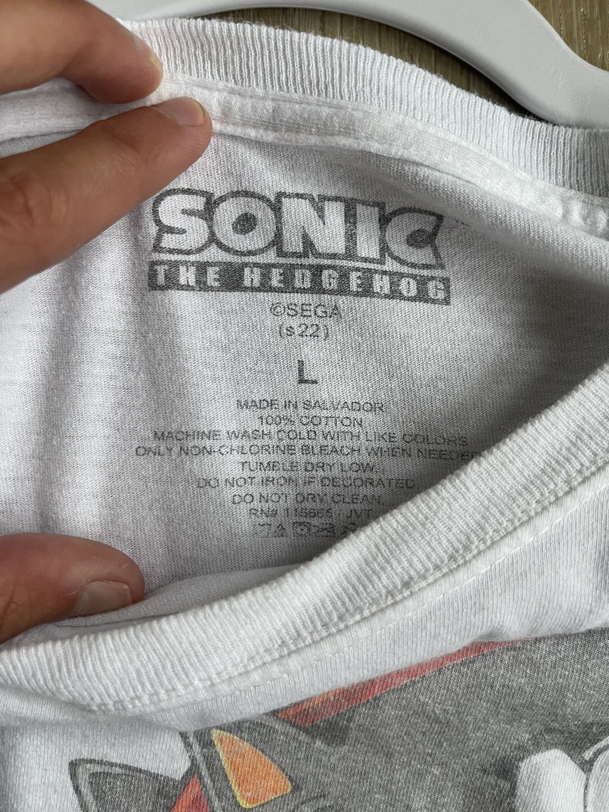 Vintage VINTAGE SONIC THE HEDGEHOG GRAPHIC TEE Size US L / EU 52-54 / 3 - 7 Thumbnail