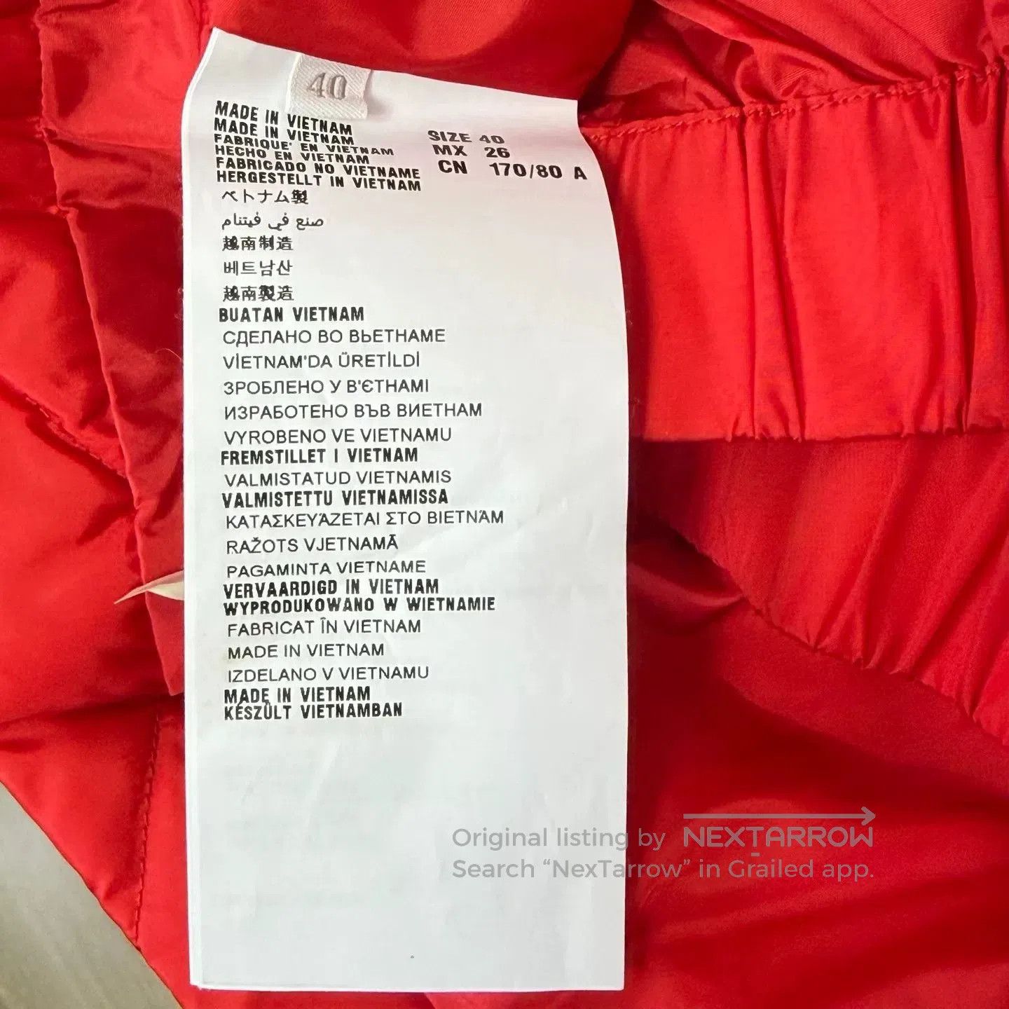 Miu Miu Miu Miu Red Quilted Down Jacket. Size S / US 4 / IT 40 - 4 Thumbnail
