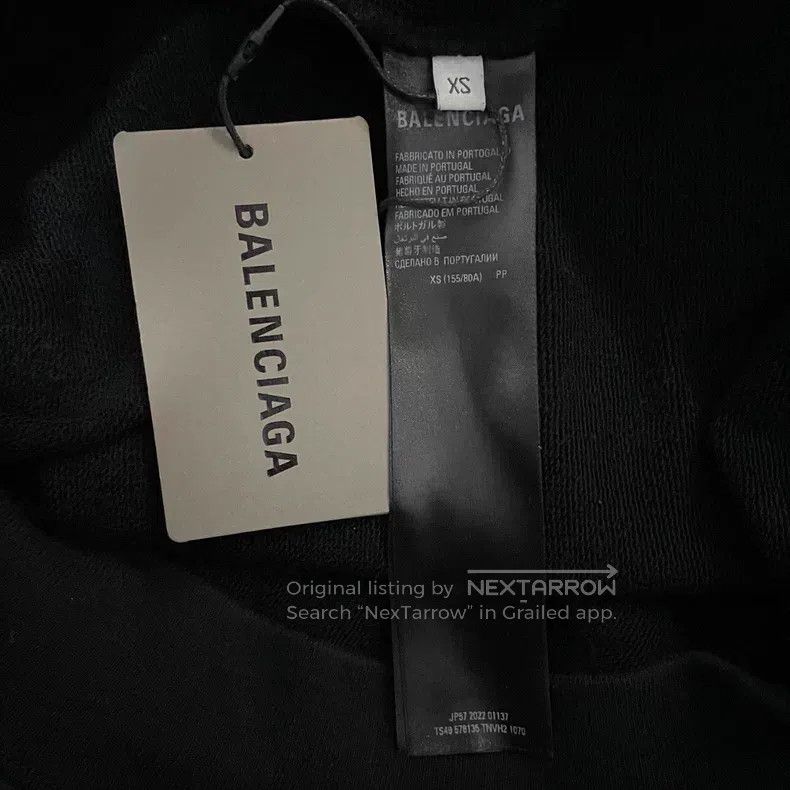Balenciaga Balenciaga Black Front and Back Graffiti Logo Hooded Sweat Size US XS / EU 42 / 0 - 4 Thumbnail