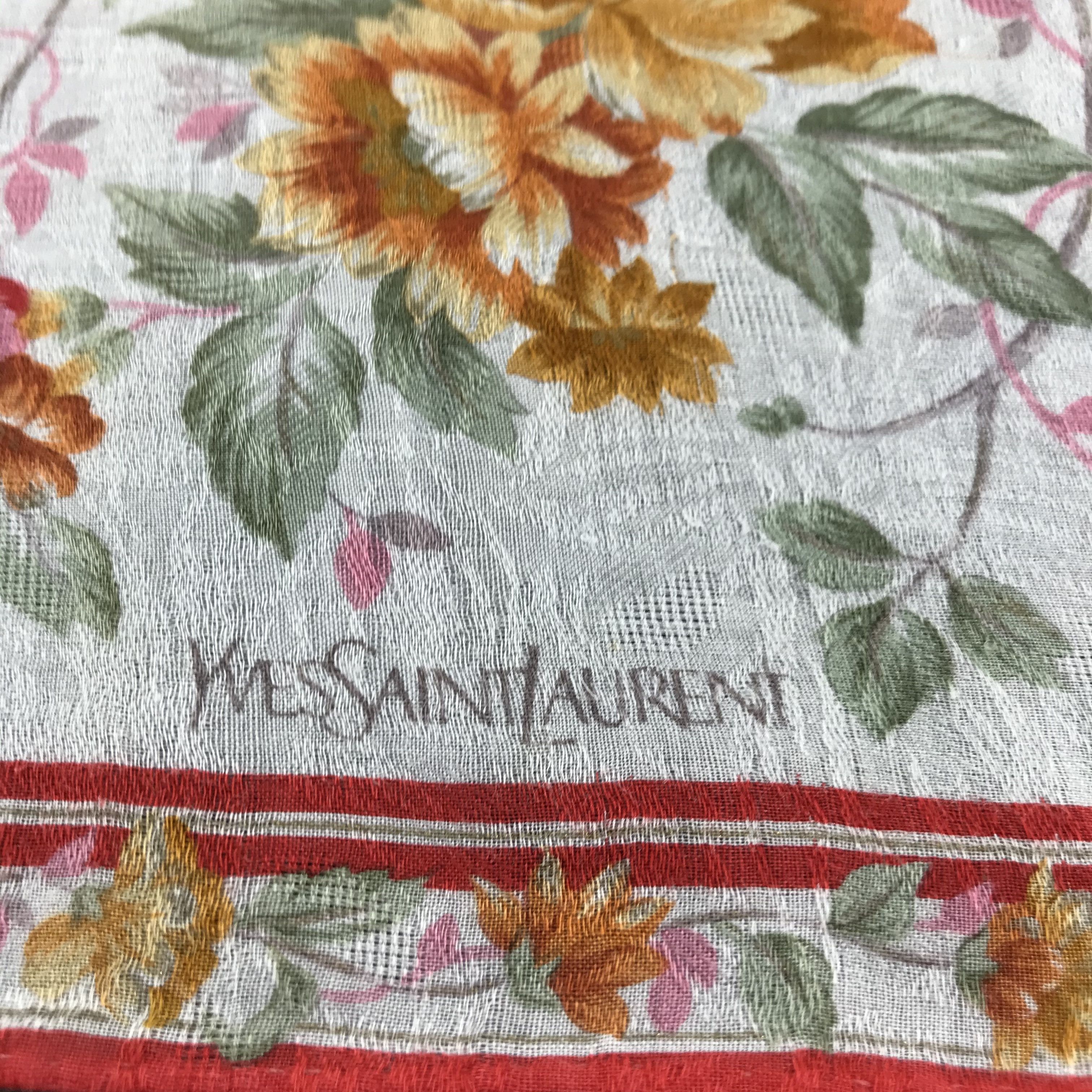 Yves Saint Laurent Yves Saint Laurent Handkerchief Neckerchief Bandana H133 Size ONE SIZE - 4 Thumbnail