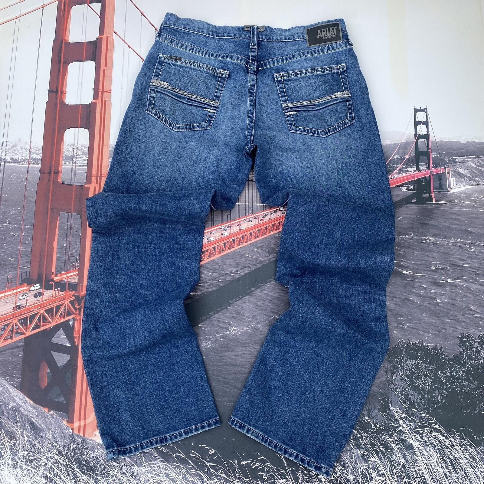 Ariat Ariat M5 Marston Men’s Sz 35x36 Straight Fit Leg Jeans Blue Size US 35 - 2 Thumbnail