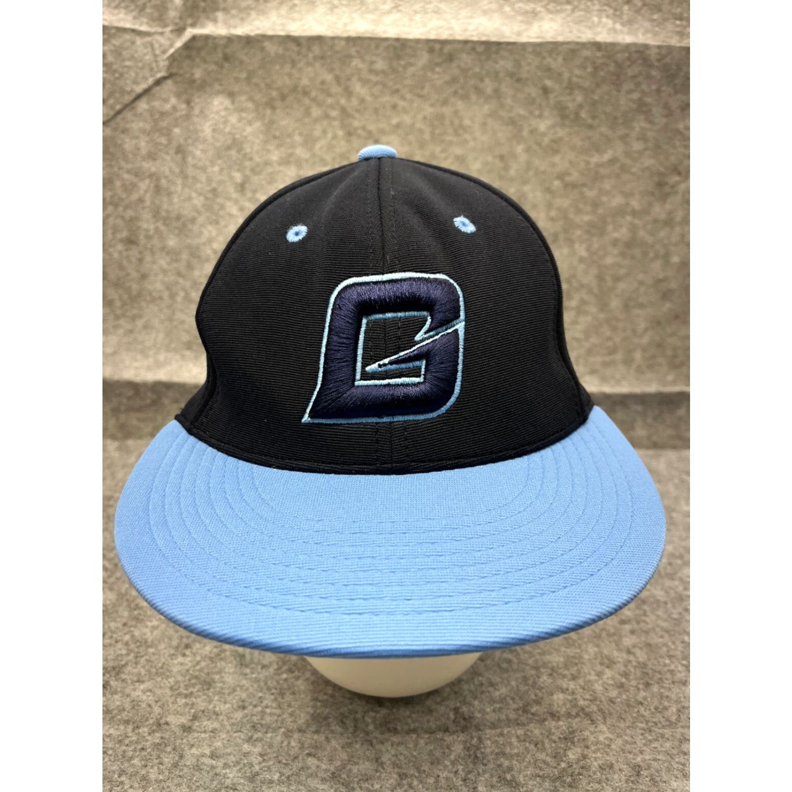 Vintage VINTAGE Pacific Headwear Hat Cap Fitted Adult 7 3/8 Blue Black Polyester Blend Logo G Dome Baseball Cap Mens Size ONE SIZE - 2 Thumbnail