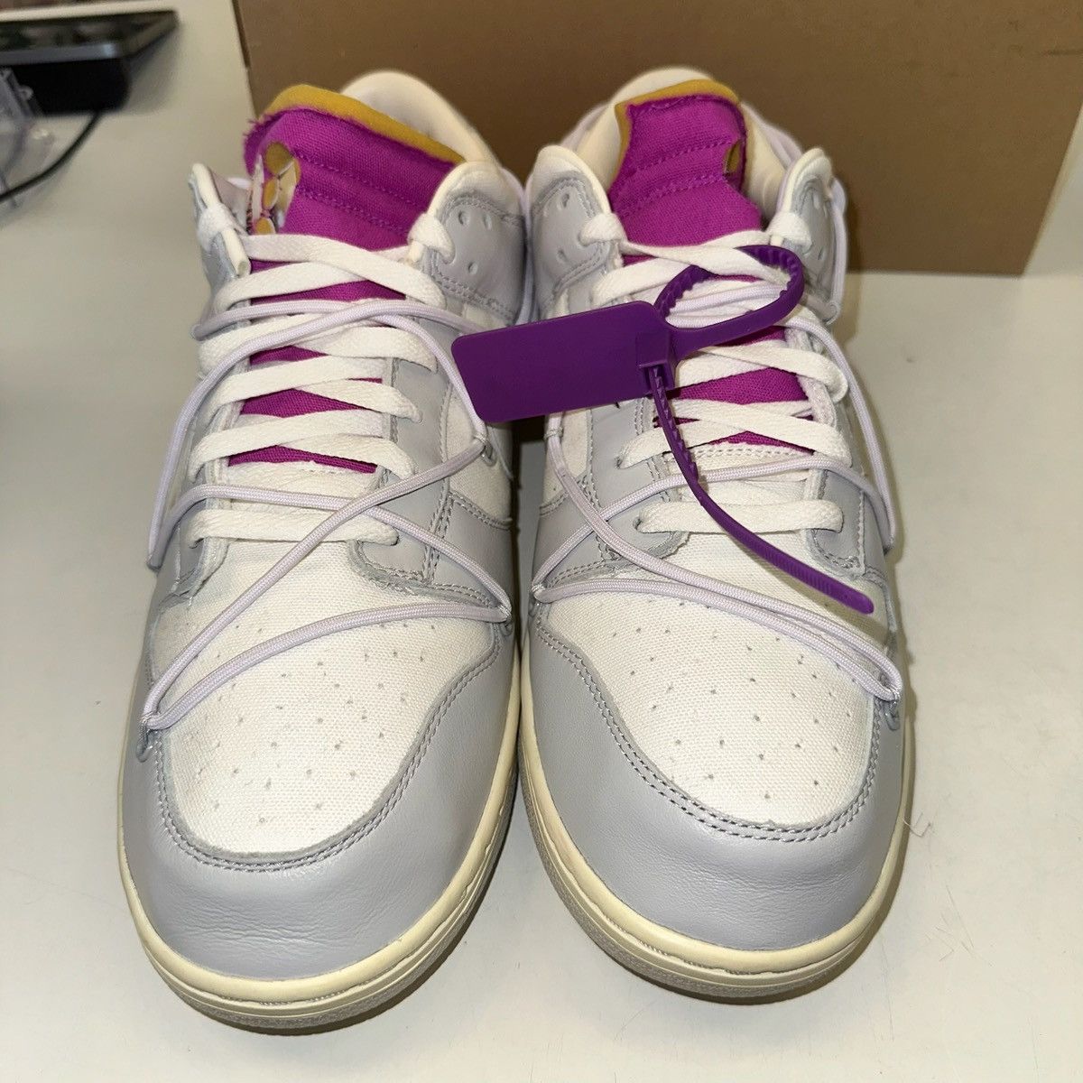 Nike × Off-White × Virgil Abloh Size 15 -Nike Off-White x Dunk Low Lot 03 of 50 - DM1602-118 Size US 15 / EU 48 - 4 Thumbnail