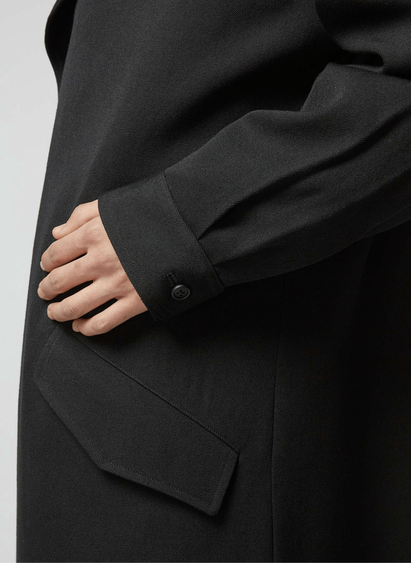 Yohji Yamamoto Yohji Yamamoto Pour Homme - ARMY GABARDINE HEM CUFFS COAT Size US S / EU 44-46 / 1 - 6 Thumbnail