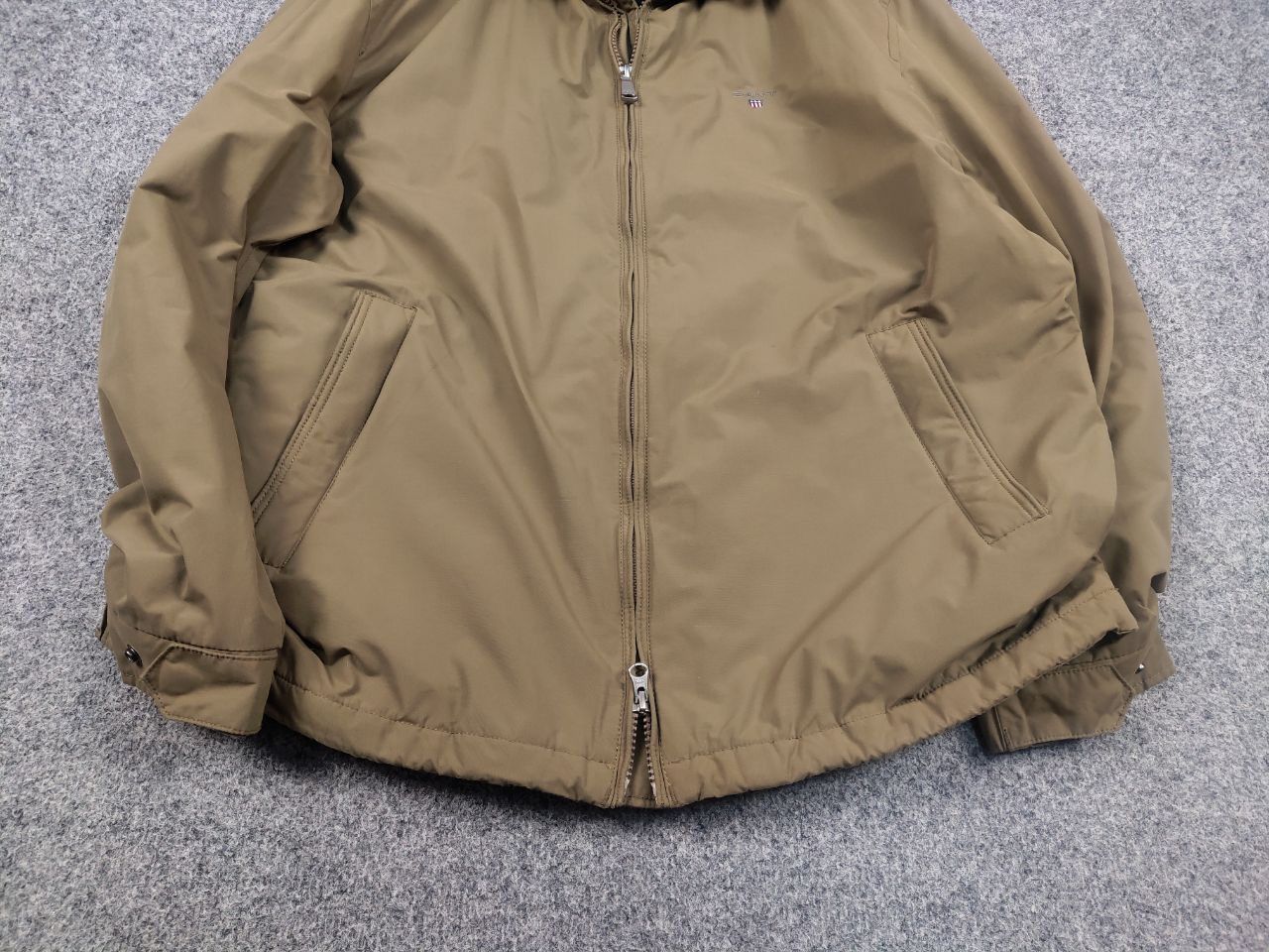 Gant Gant the length Dark Khaki Hooded Fleece-insulated Jacket Size US L / EU 52-54 / 3 - 5 Thumbnail