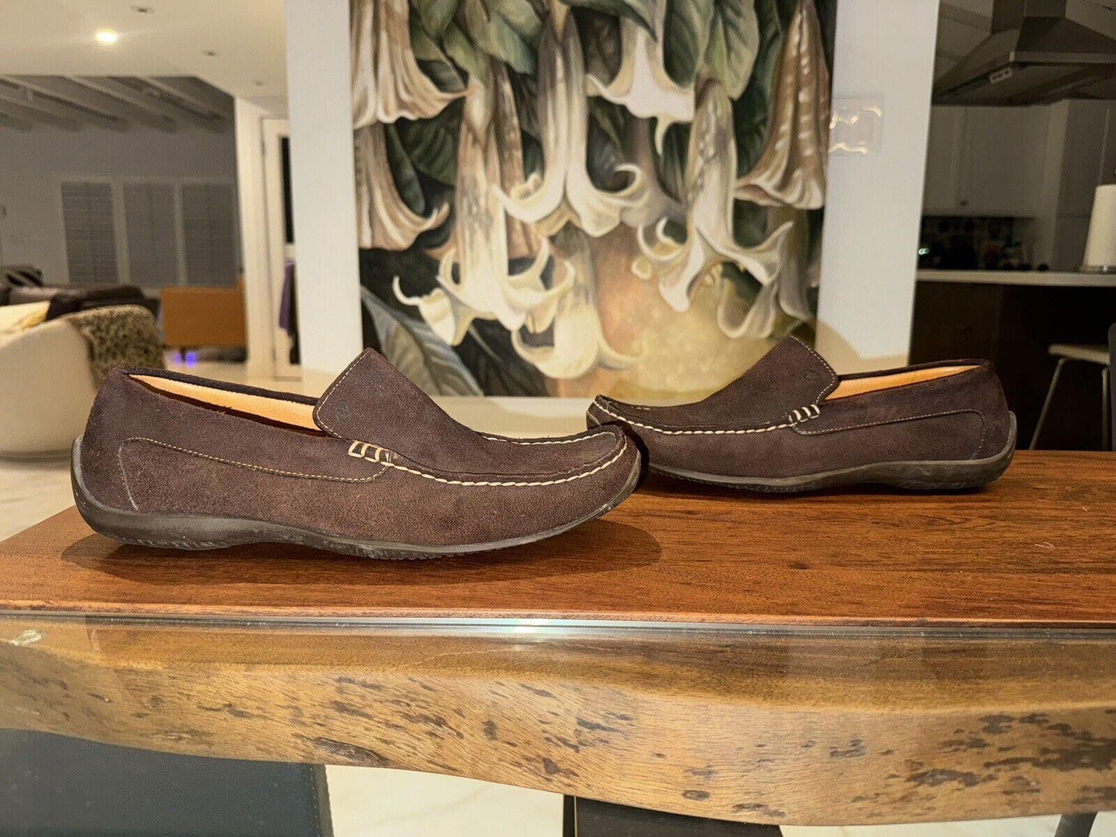 Designer Mens Bosi Brown Suede Loafers Size 43 US 10 Size US 10 / EU 43 - 1 Thumbnail