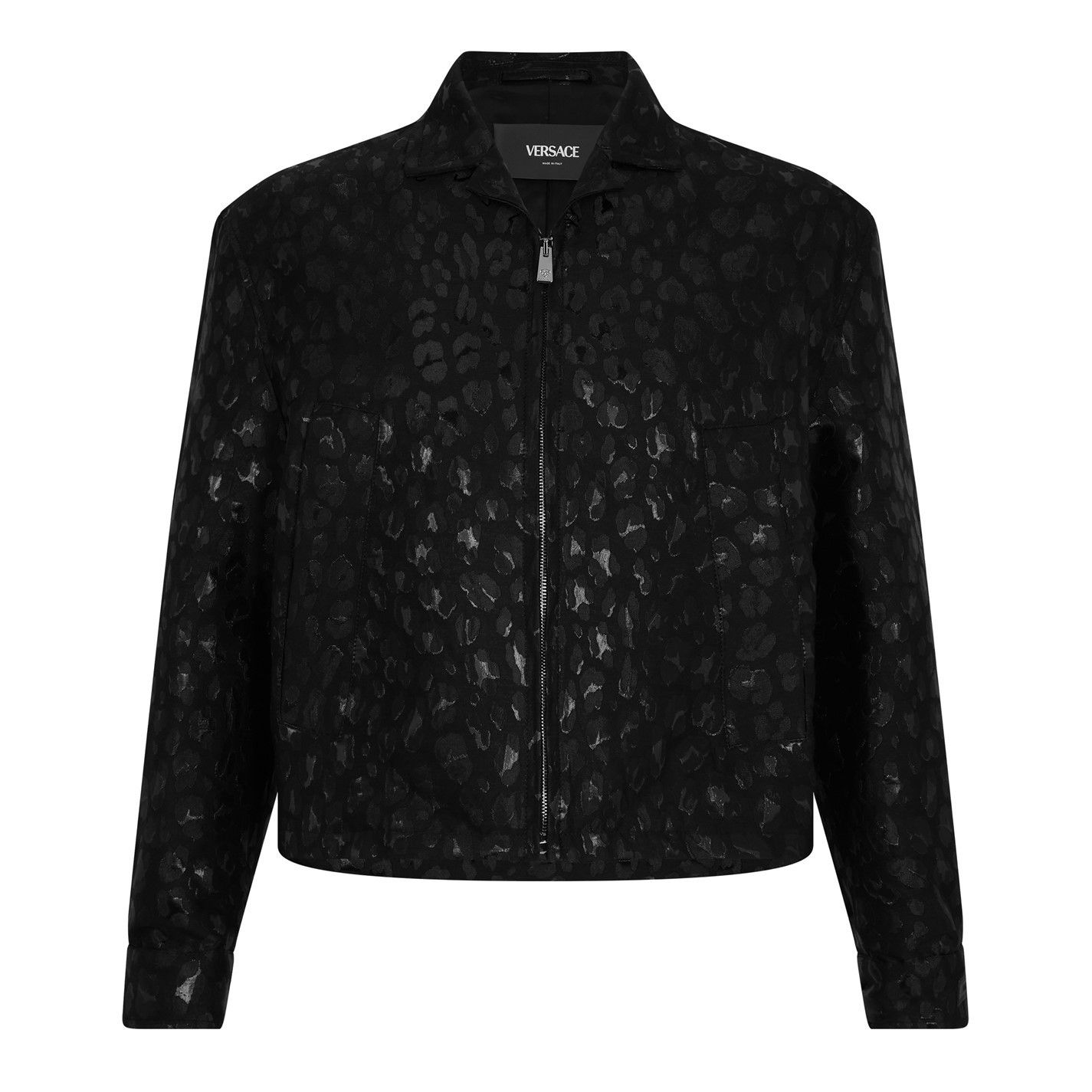 Versace o1g2r1mq0526 Leopard Print Wool Long Sleeve Bomber Jacket Size US M / EU 48-50 / 2 - 1 Thumbnail