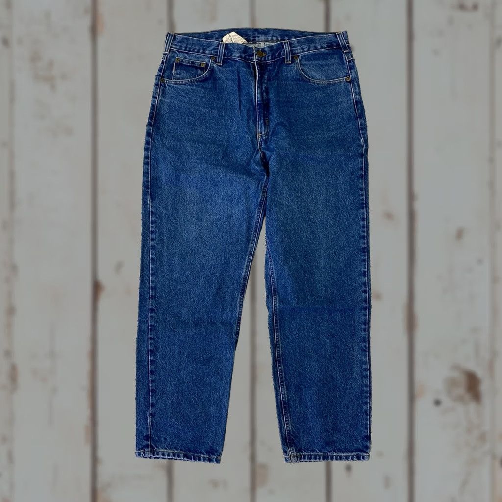 Carhartt VINTAGE Carhartt Jeans B17DST 2002 Blue Relaxed Fit 36x30.5 Mens Workwear Denim Straight Pockets Size US 36 / EU 52 - 1 Thumbnail