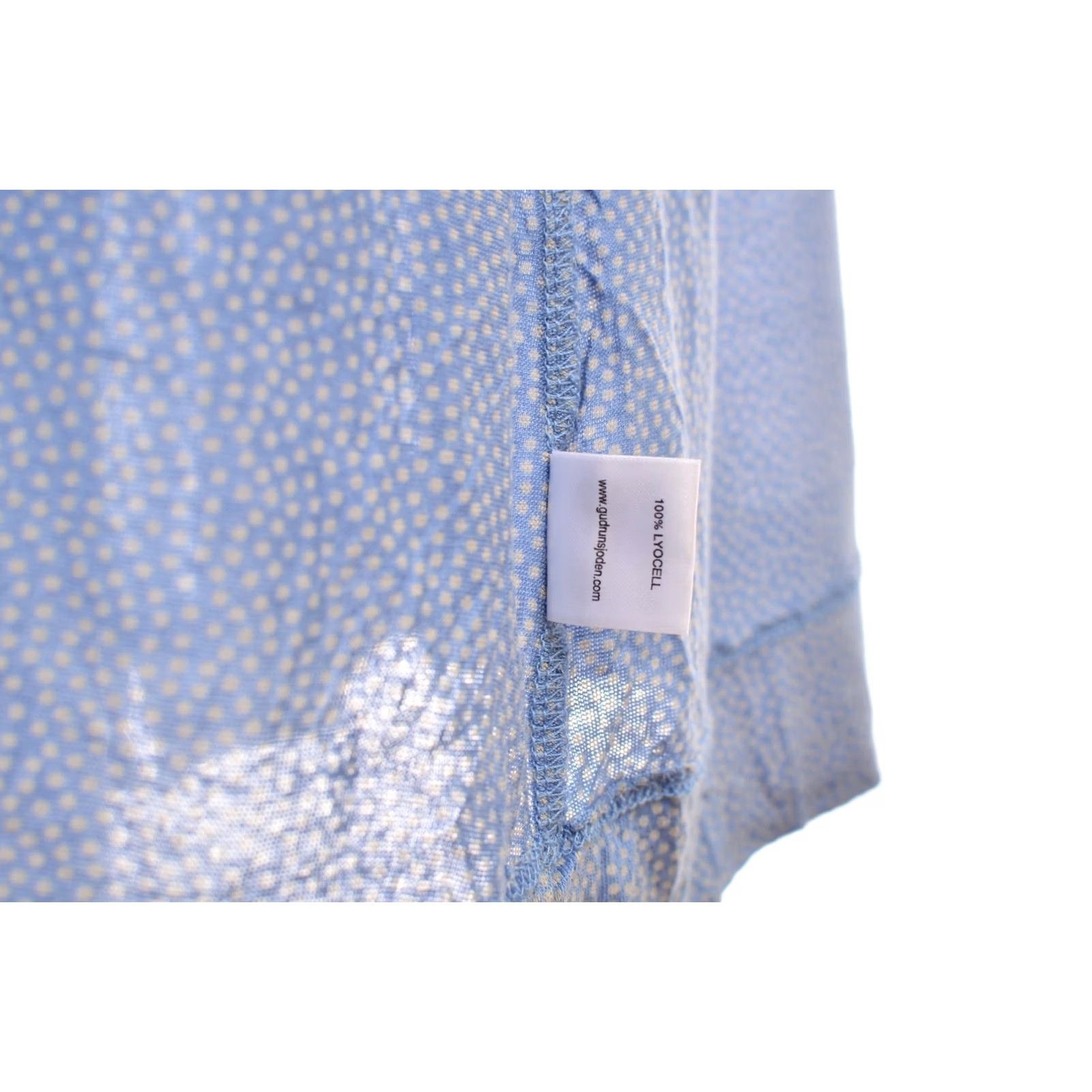 Vintage Gudrun Sjödén Gudrun Sjoden Blue Polka Dot Lyocell Dress L Women Short A-Line Size L / US 10 / IT 46 - 7 Thumbnail