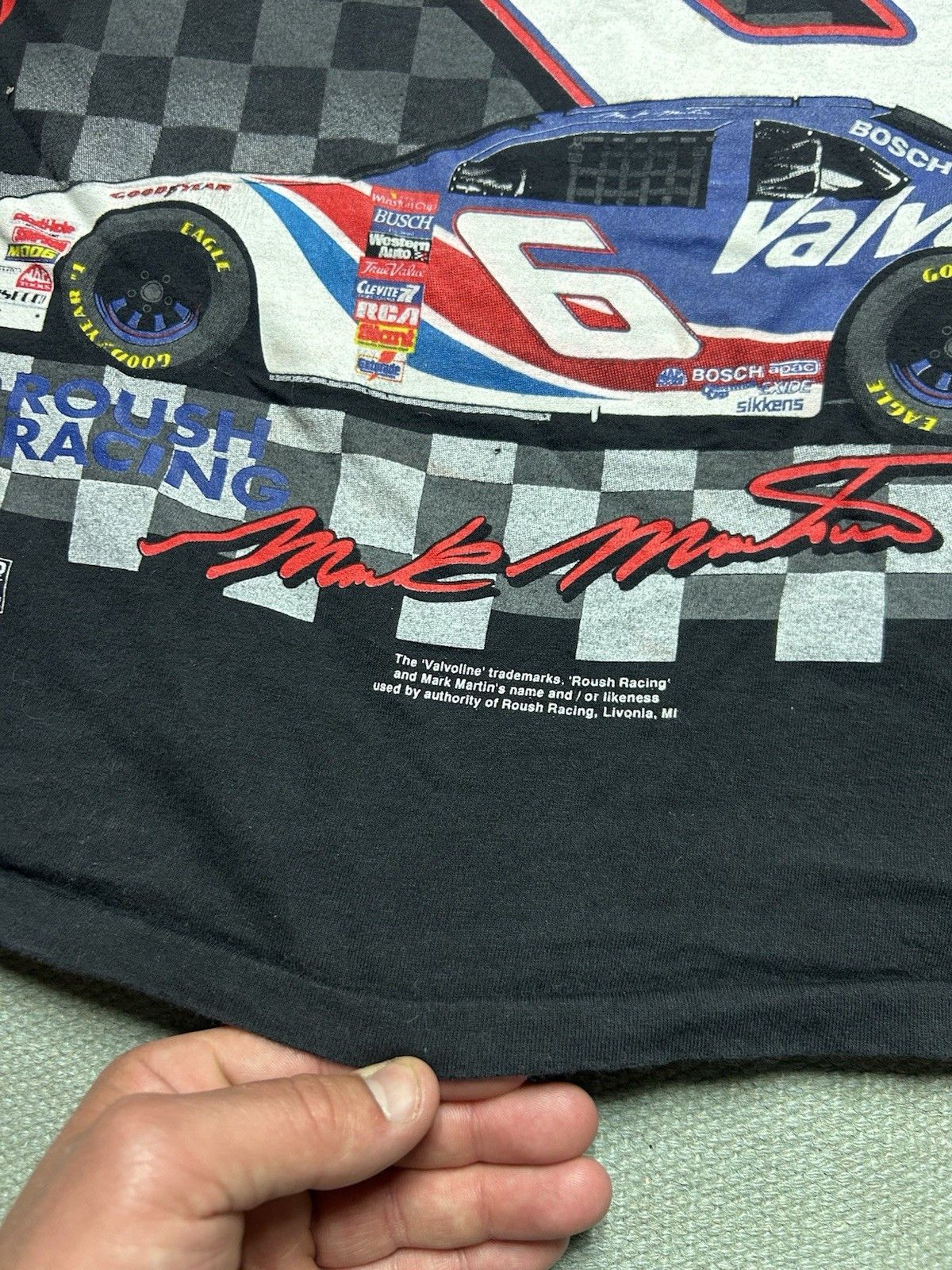 Vintage Vtg t shirt Mark Martin nascar valvoline cotton large Size US L / EU 52-54 / 3 - 3 Thumbnail