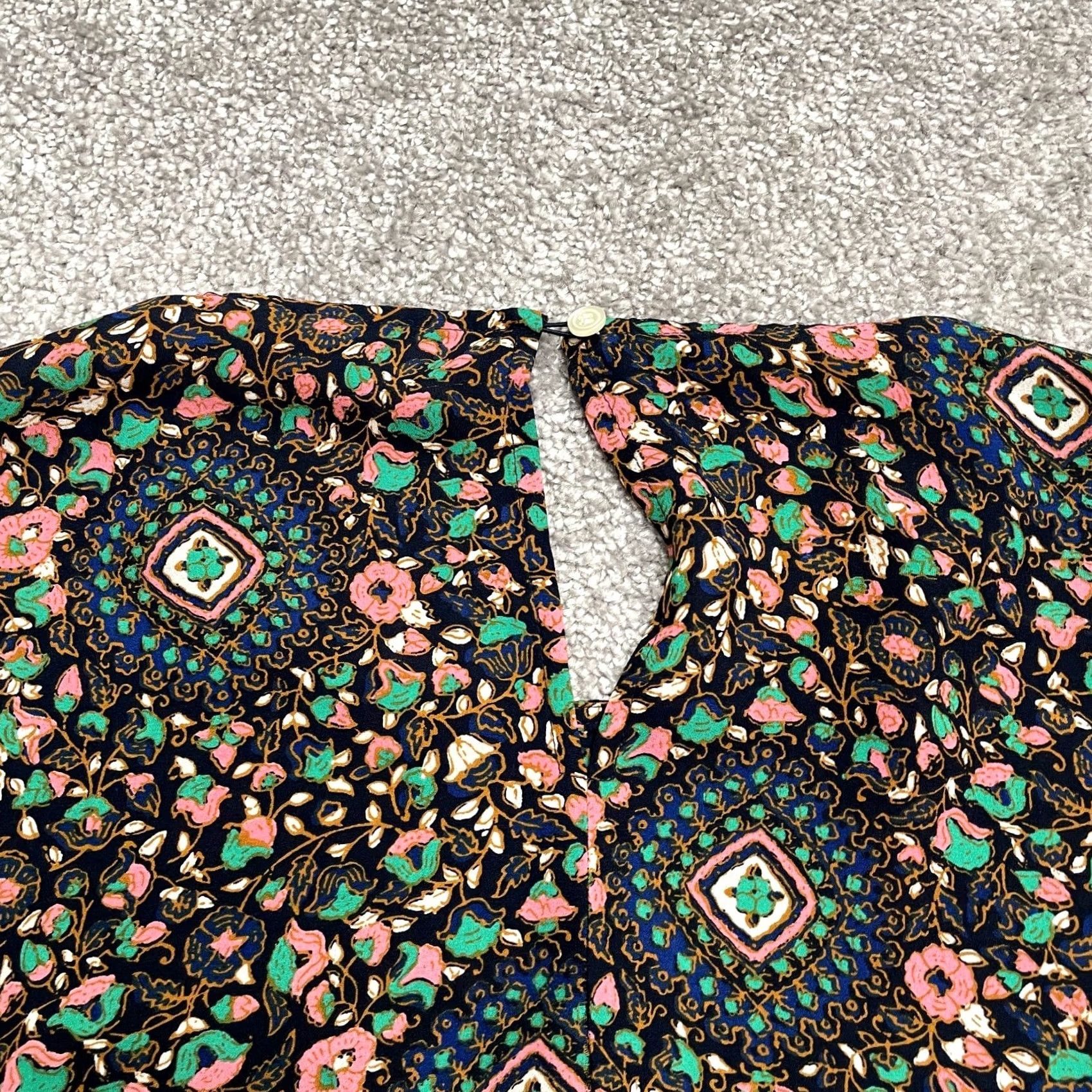 J.Crew J.Crew Blouse Shirt Womens XXS Multicolor Floral Bell Sleeve Tunic Top Regular Fit Blouse BOhemian Colorful Casual Top Size XXS / US 00 / IT 34 - 3 Thumbnail