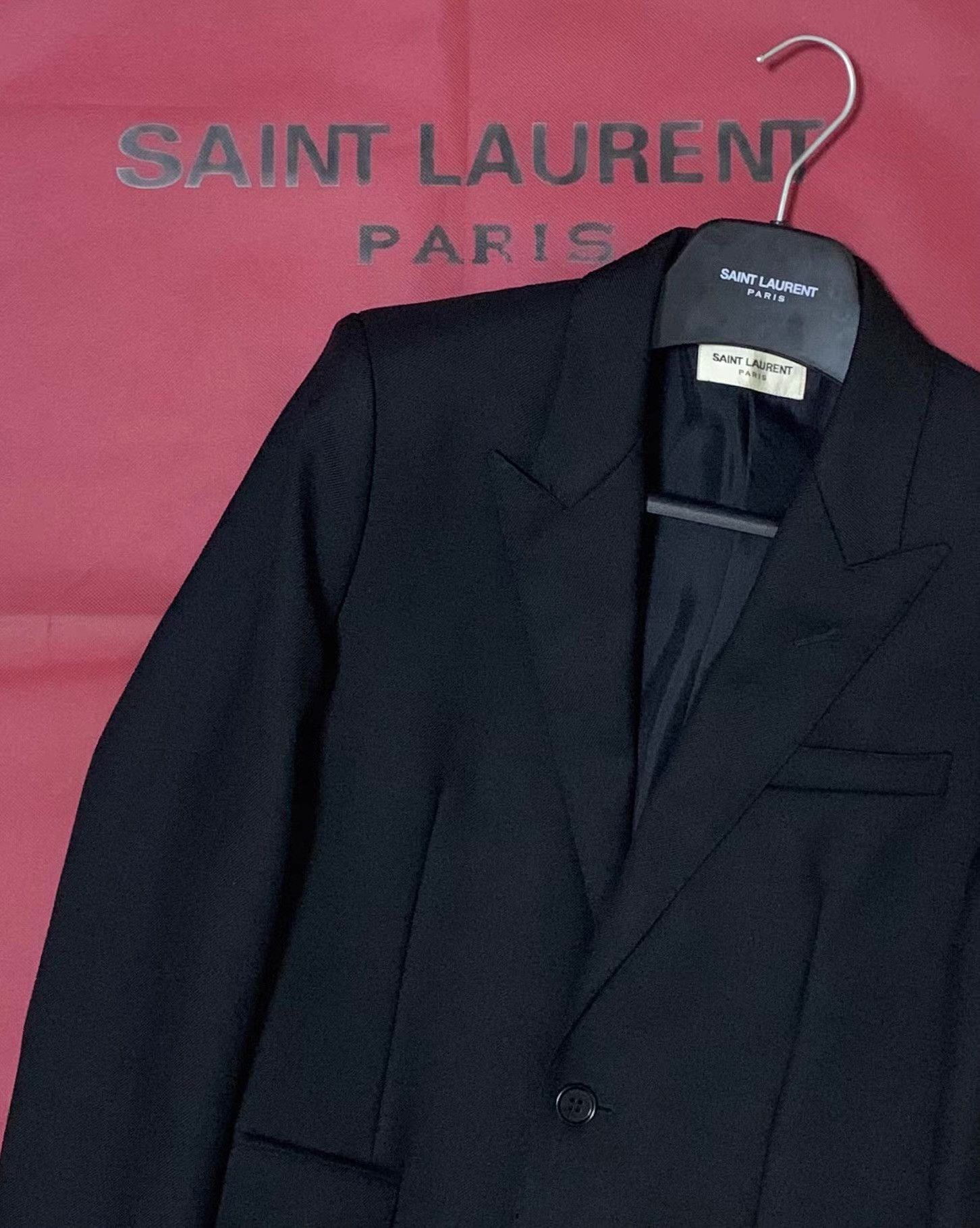 Dior Saint Laurent SLP 15FW Runway Black Q12 Size 48R - 3 Thumbnail