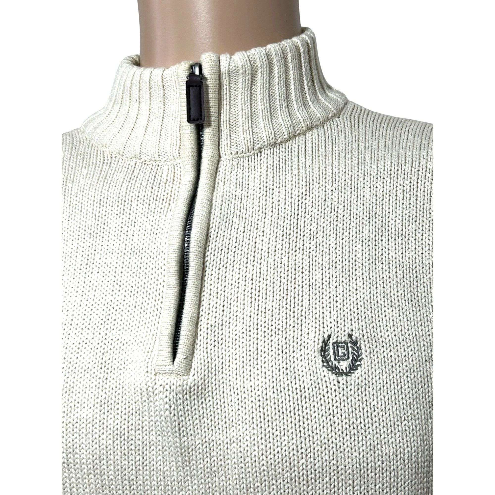 Chaps Chaps Men’s Vintage Sweater M Cream Pullover 1/4 Zip Logo Kn Size US M / EU 48-50 / 2 - 9 Thumbnail