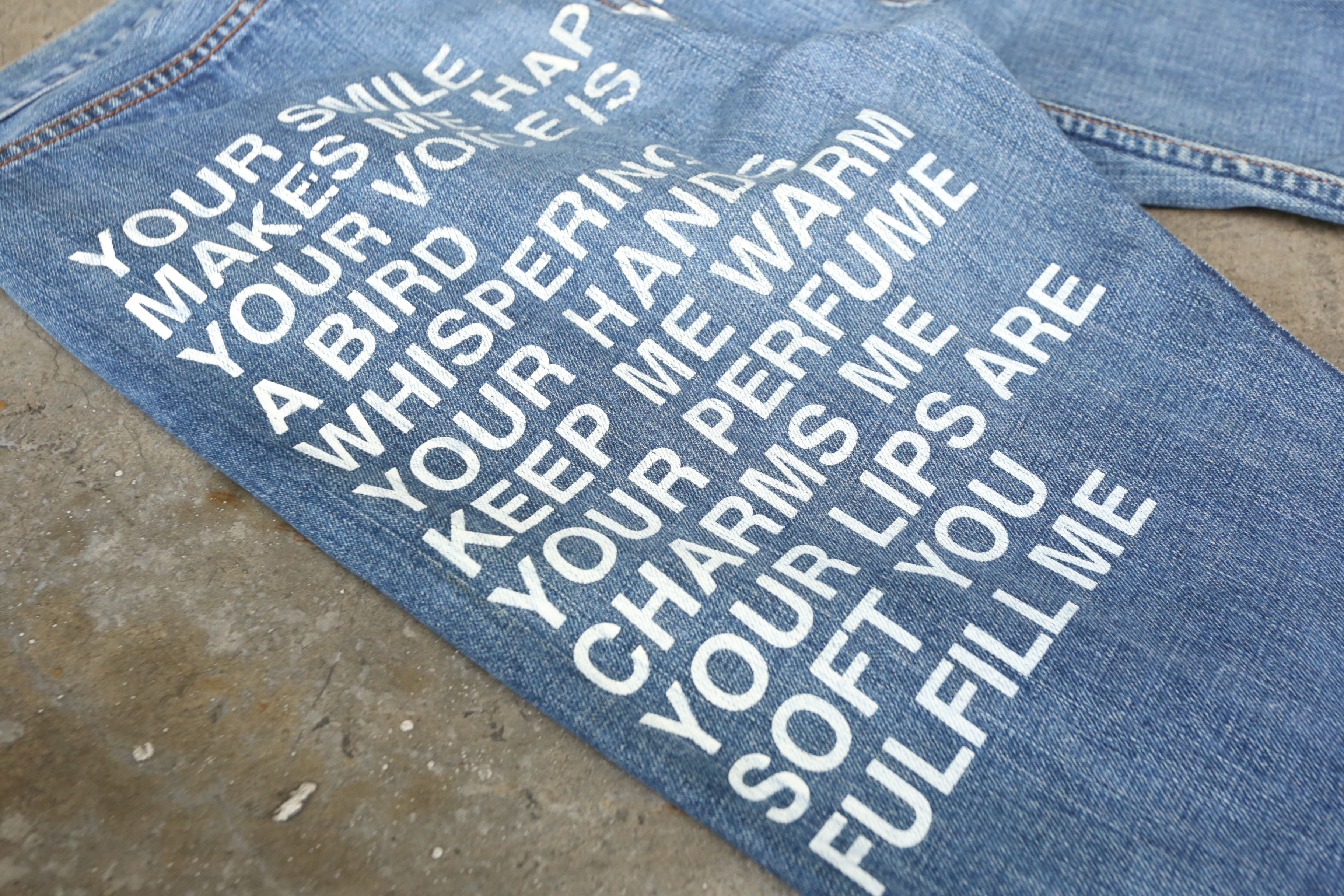 Junya Watanabe × Levi's Junya Watanabe - Levi's - S/S 02 - Poem Denim Jean Size US 32 / EU 48 - 5 Thumbnail