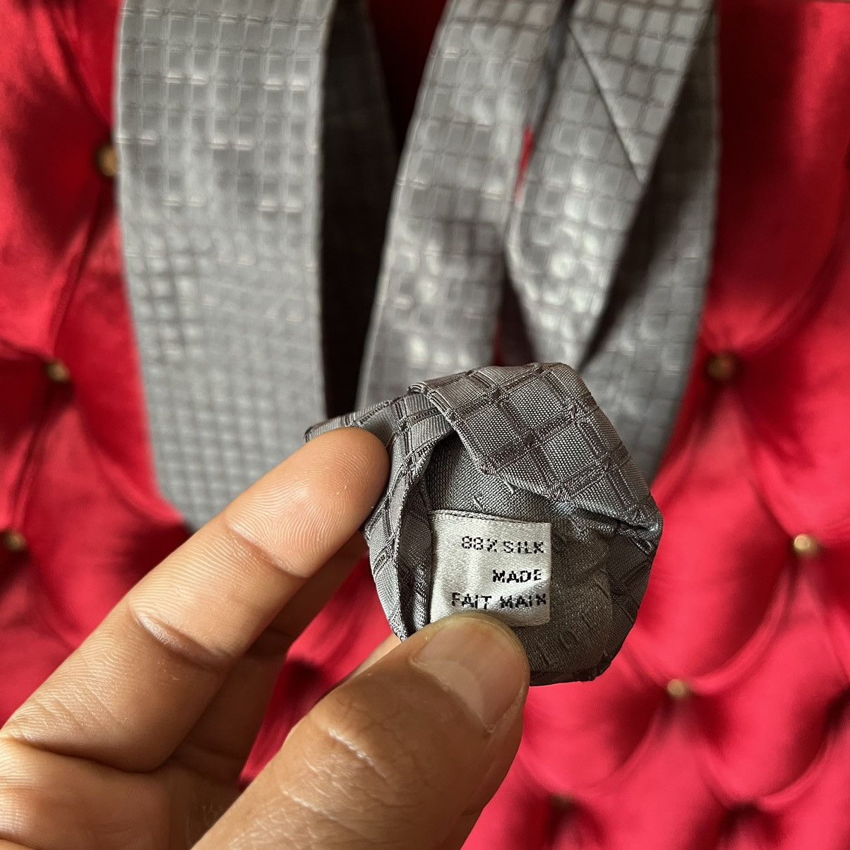 Christian Dior Monsieur × Dior Dior 3D Geometric Squade Silk Tie Size ONE SIZE - 7 Thumbnail