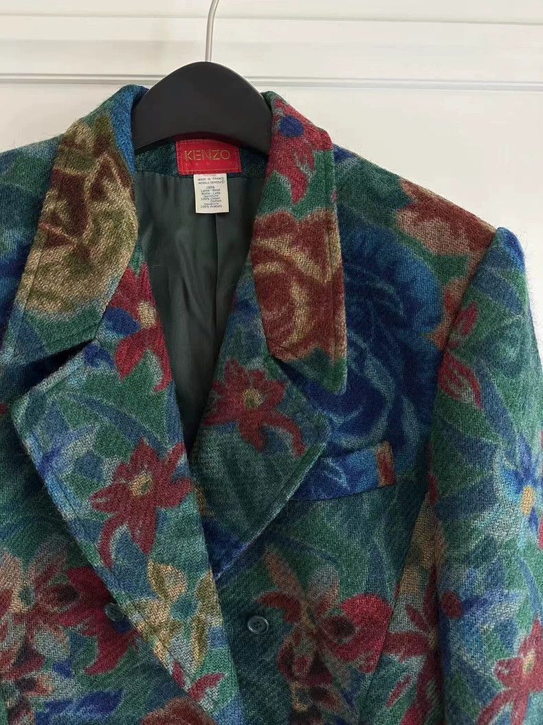 Kenzo KENZO Floral woolen woolen suit retro coat Size M / US 6-8 / IT 42-44 - 3 Thumbnail
