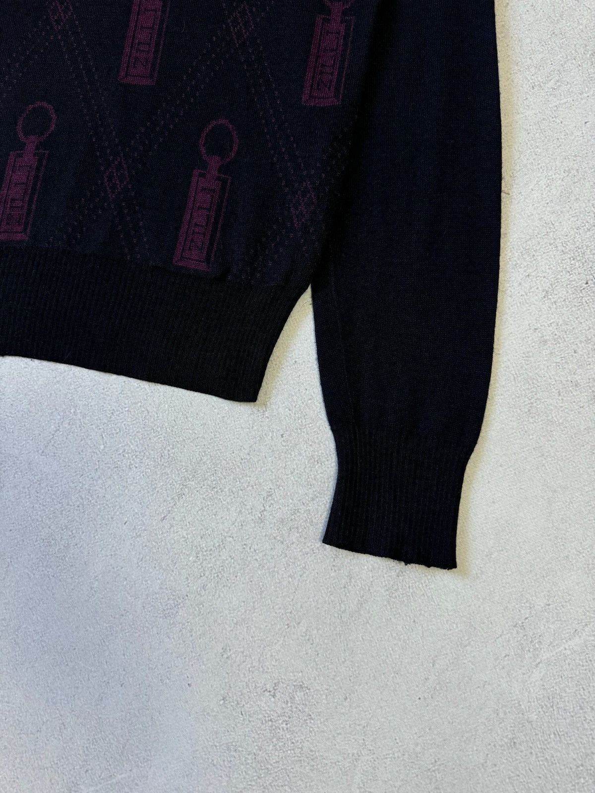 Zilli Zilli Sweater Cashemere Silk Zip 1/3 Monogram Mens 48 Size Size US M / EU 48-50 / 2 - 5 Thumbnail