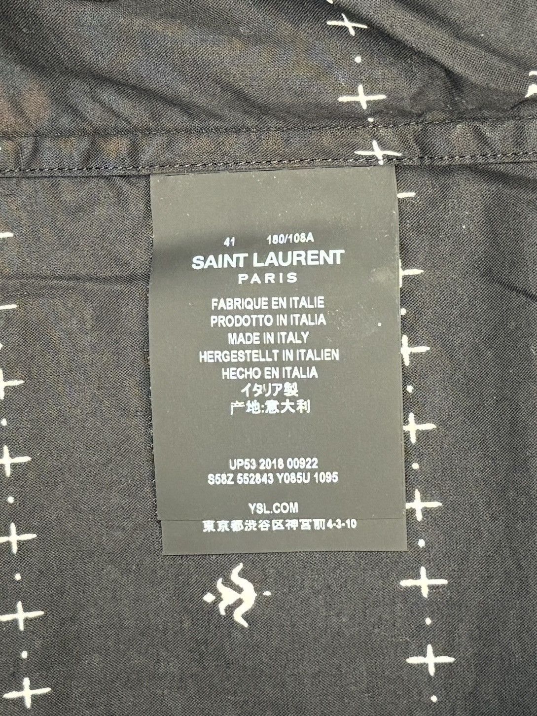 Saint Laurent Paris SS19 Shirt Size US M / EU 48-50 / 2 - 4 Thumbnail