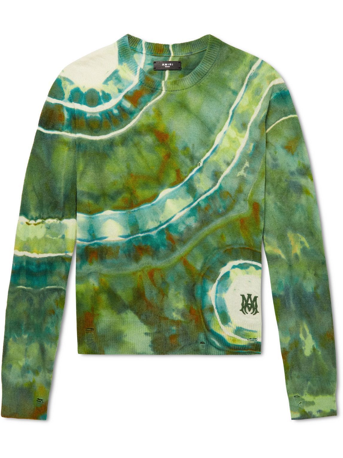 Amiri $1190 Amiri MA Logo Embroidered Tie-Dye Cashmere Sweater Size US M / EU 48-50 / 2 - 1 Thumbnail