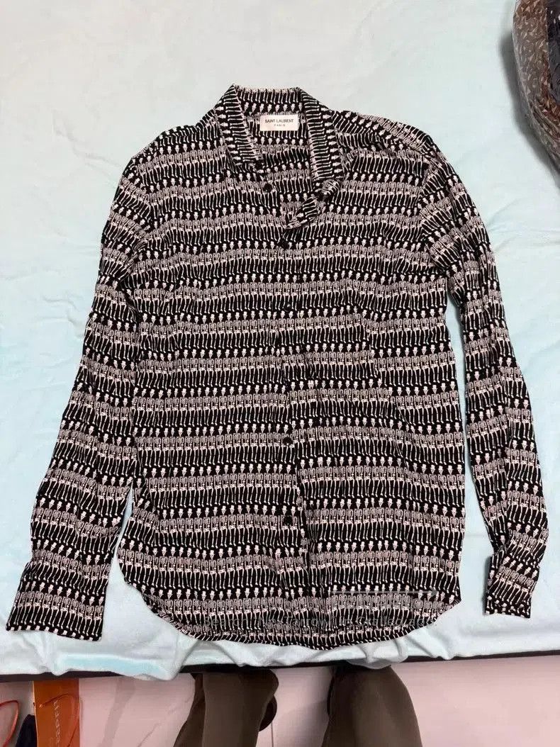 Saint Laurent SLP Skull Gentleman Shirt 39.