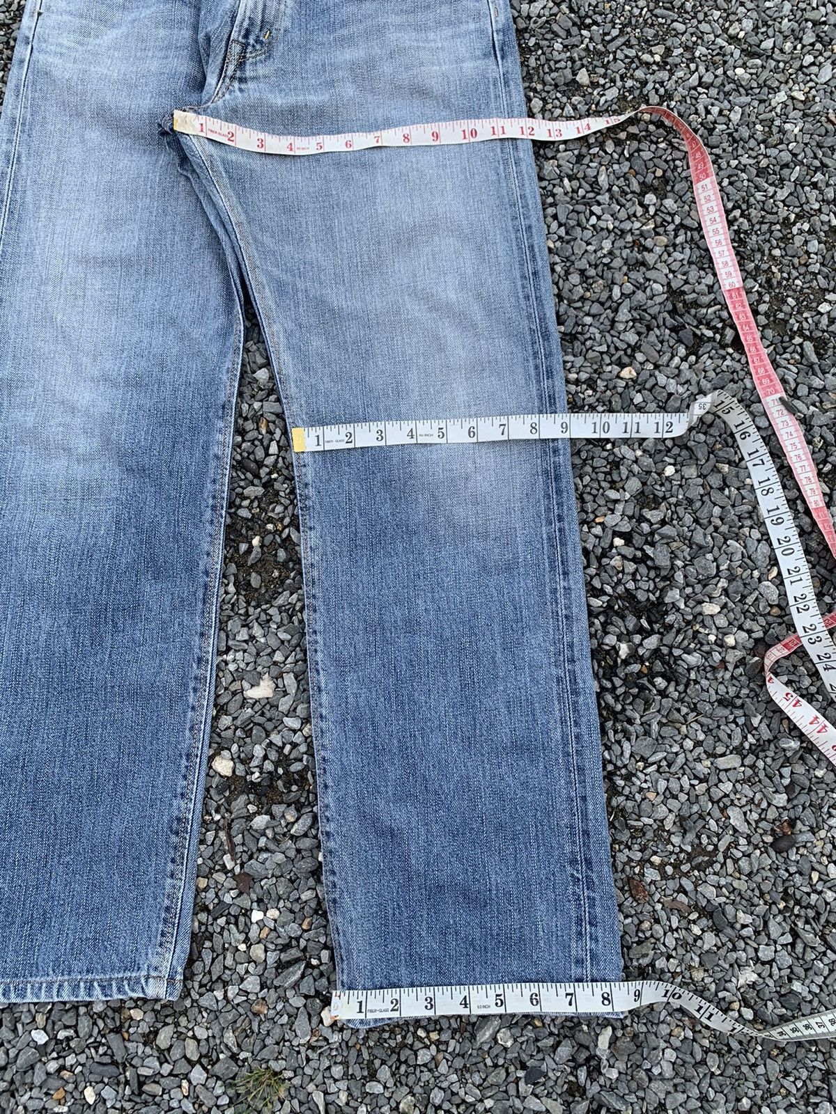 Edwin VINTAGE EDWIN 505ZX SELVEDGE FADED JAPANESE DISTRESSED DENIM Size US 30 / EU 46 - 17 Thumbnail