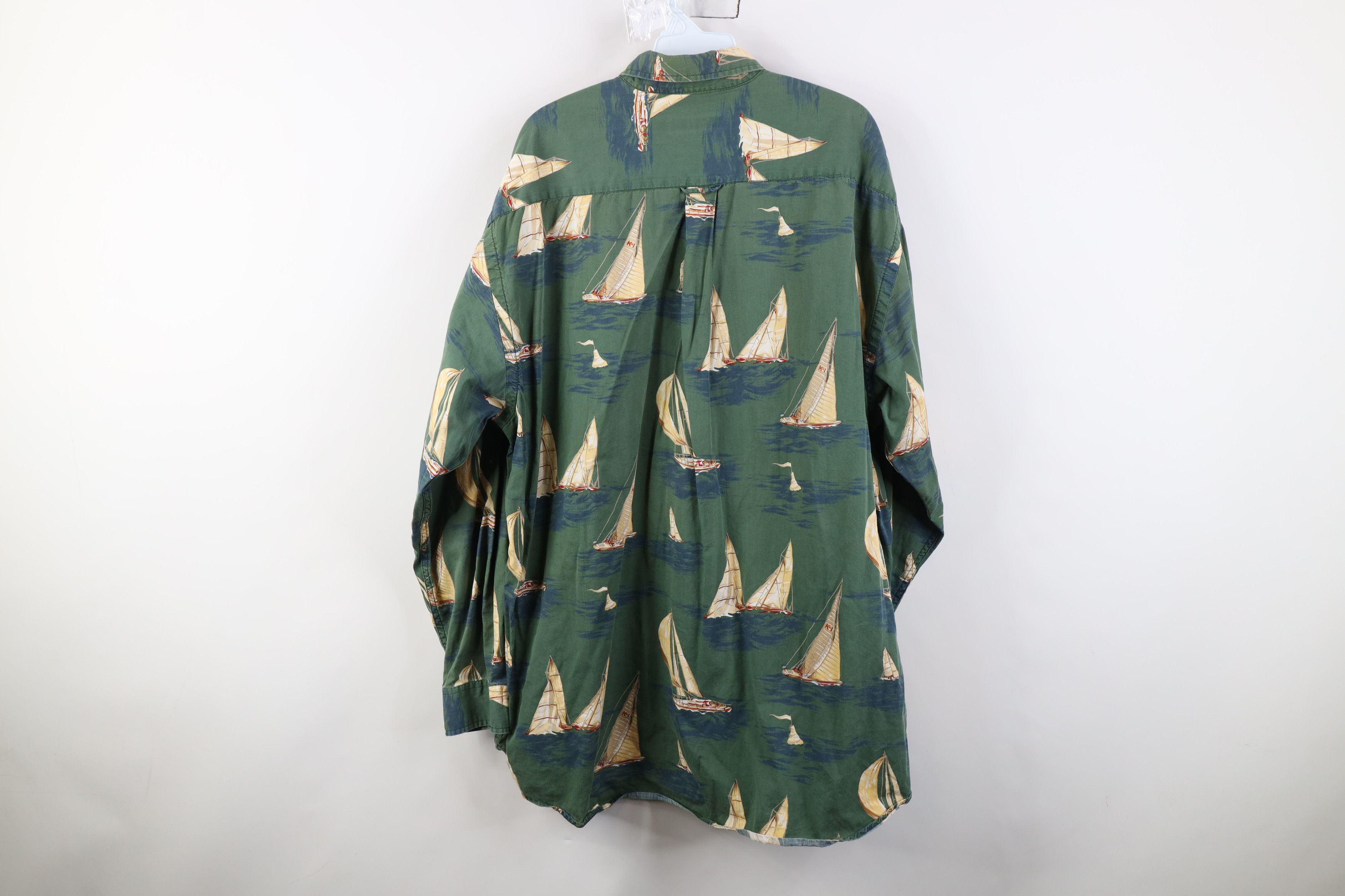 Nautica Vintage 90s Nautica All Over Print Button Down Shirt Size US XL / EU 56 / 4 - 11 Thumbnail