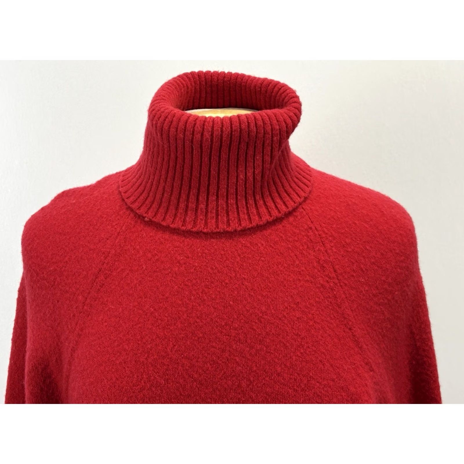 J.Crew J.CREW Sweater Turtleneck Wool Blend Red L Women Long Sleeve Pullover Cozy Preppy Classic Vintage No Size L / US 10 / IT 46 - 5 Thumbnail