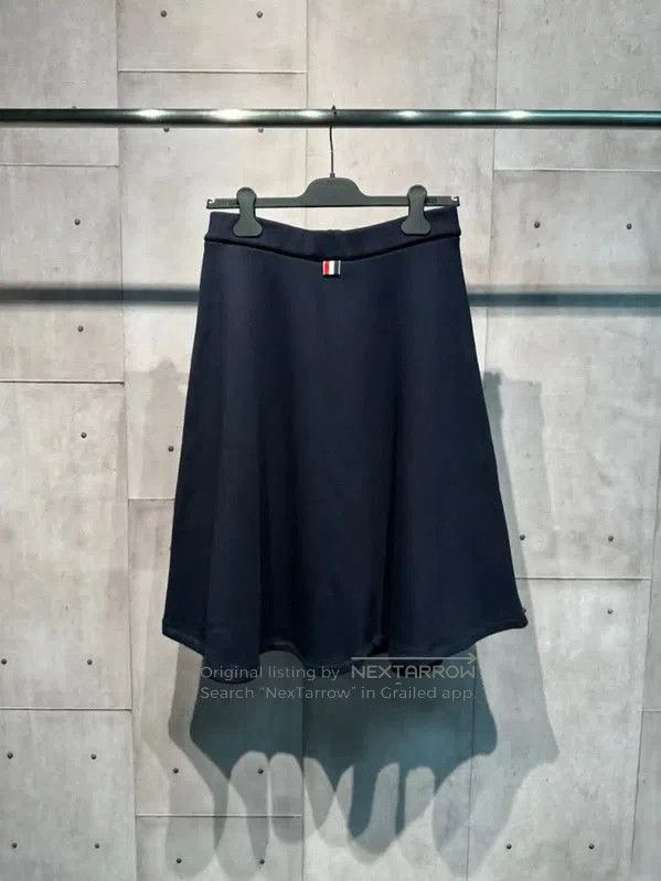 Thom Browne Thom Browne Navy Striped Cotton Short Skirt . Size 26" / US 2 / IT 38 - 2 Thumbnail