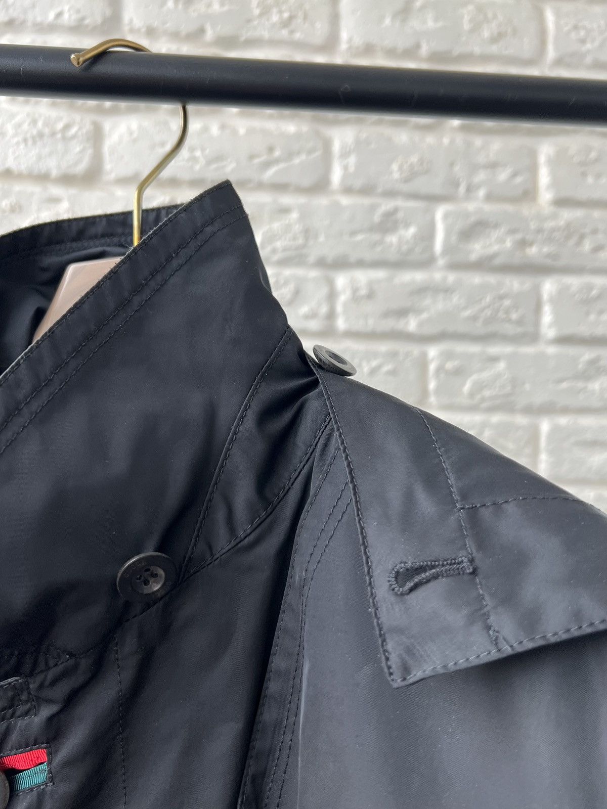 Gucci Gucci Black Belted Trench Coat Jacket Size US M / EU 48-50 / 2 - 5 Thumbnail