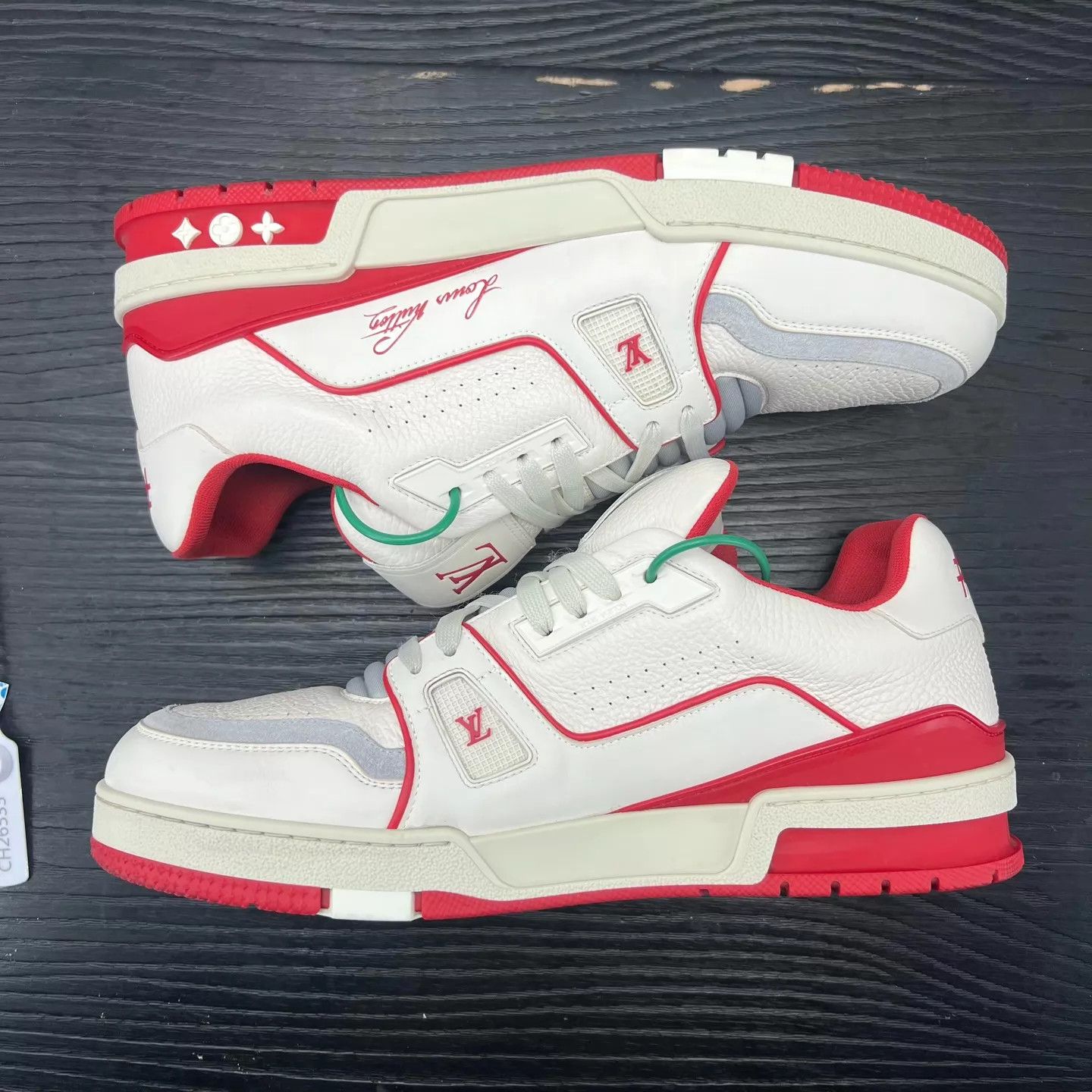 Louis Vuitton LV Trainer White Red 43 Mint Size US 10 / EU 43 - 2 Thumbnail